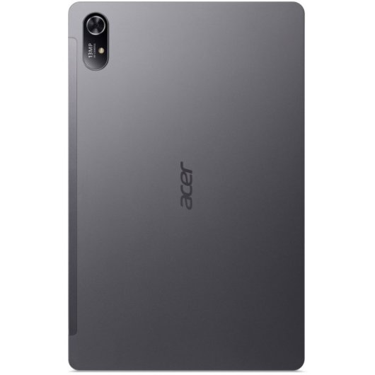 Back of a gray Acer tablet with 13MP camera and Acer logo.