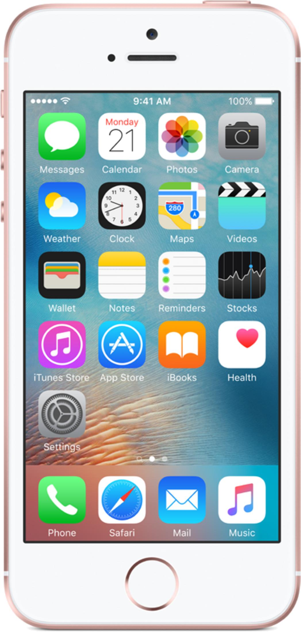 Ein iPhone-Startbildschirm mit vielen App-Symbolen wie Nachrichten, Kalender, Fotos und Kamera.