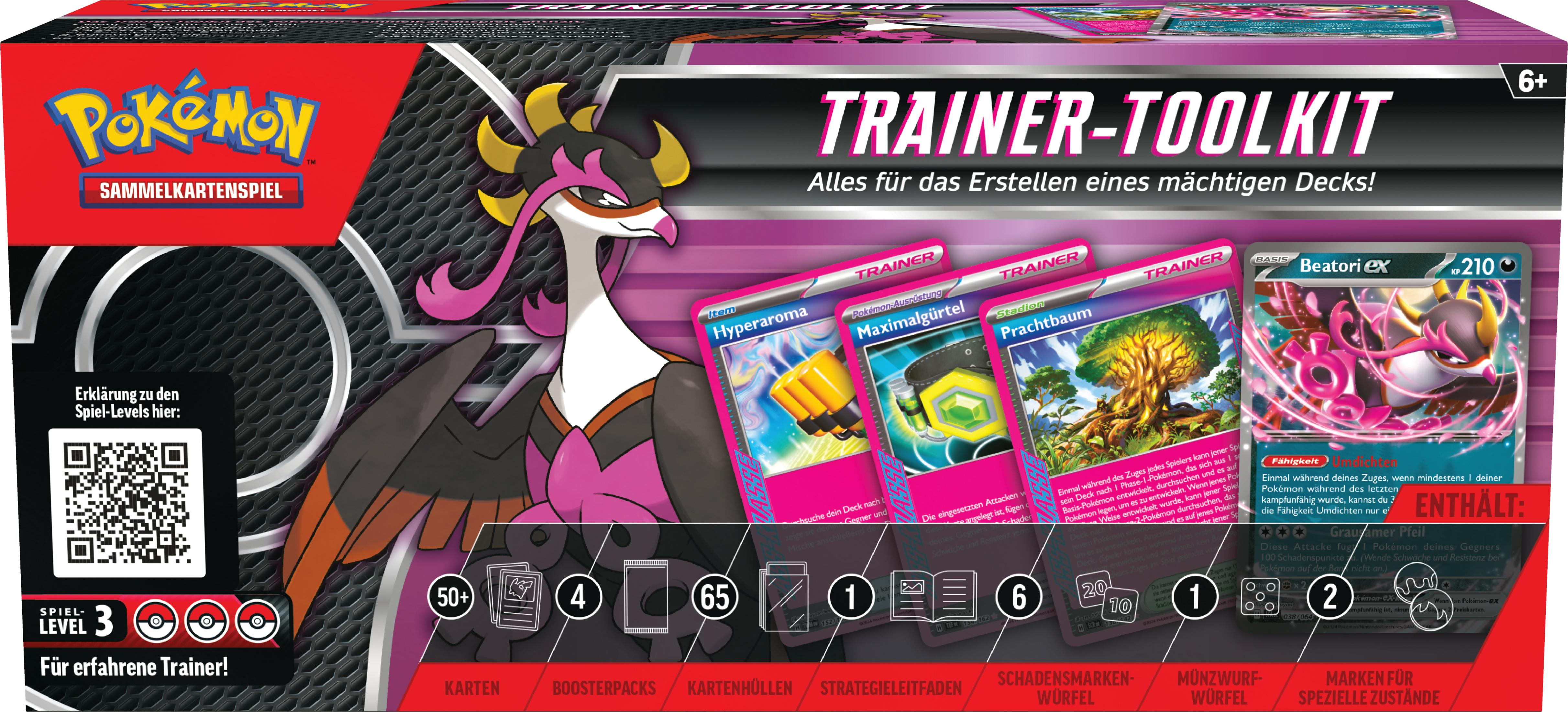Pokémon Trainer Toolkit con carte, gettoni e accessori. Include Beatori ex.
