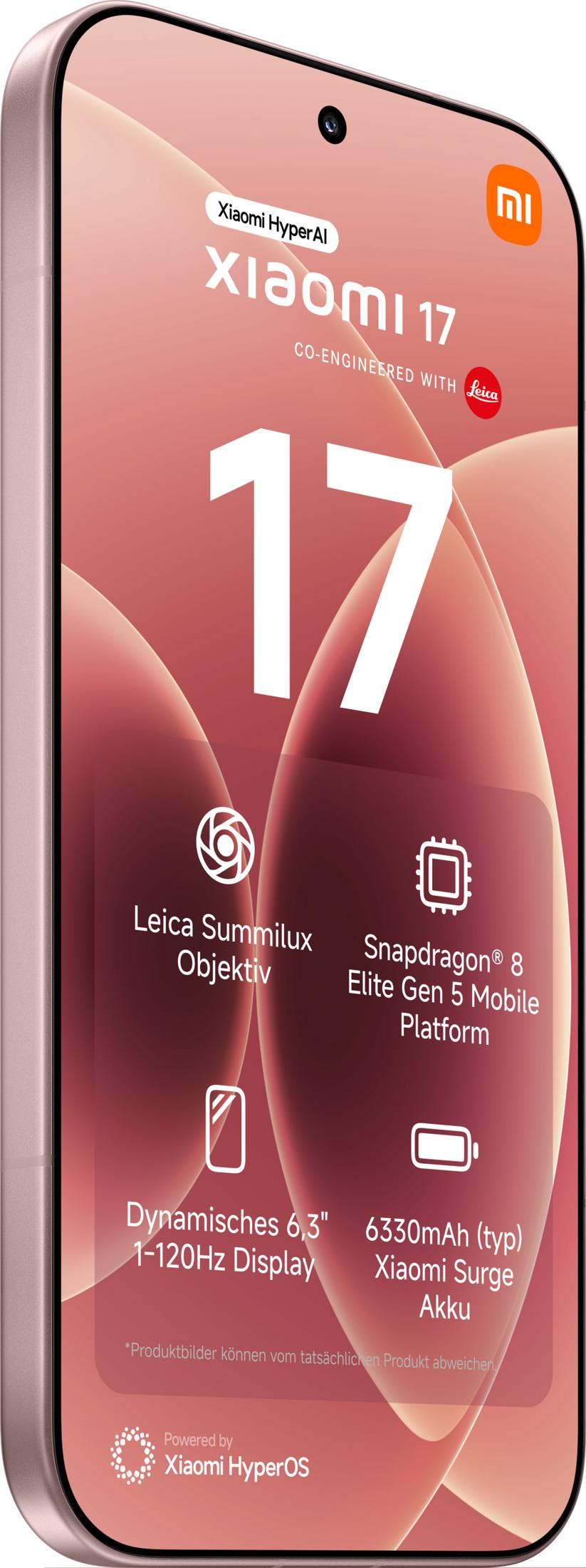 Xiaomi 17 con lente Leica, Snapdragon 8, pantalla de 6,3", batería de 6330mAh.