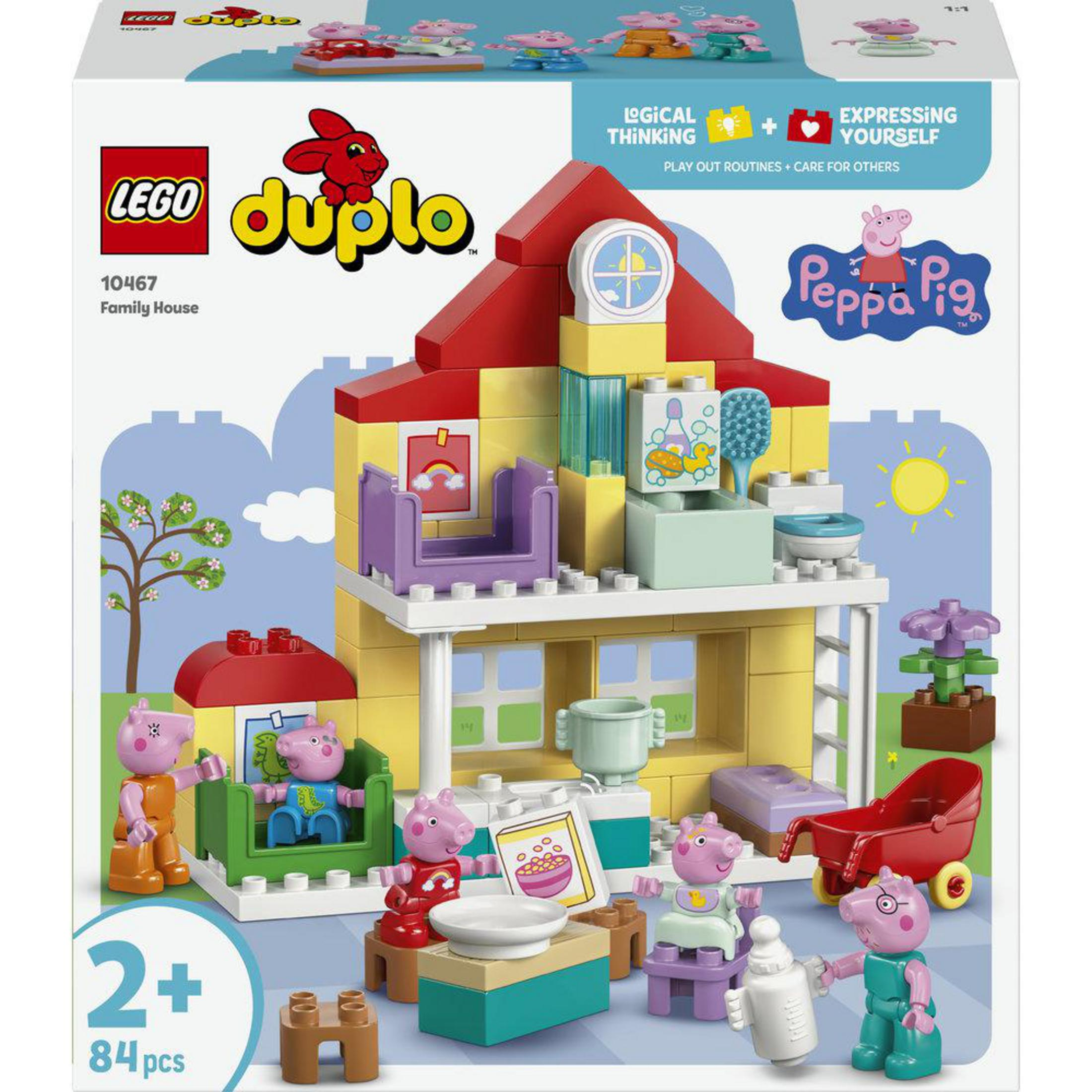 Zestaw zabawek LEGO Duplo Domek Rodzinny Świnki Peppy z figurkami.