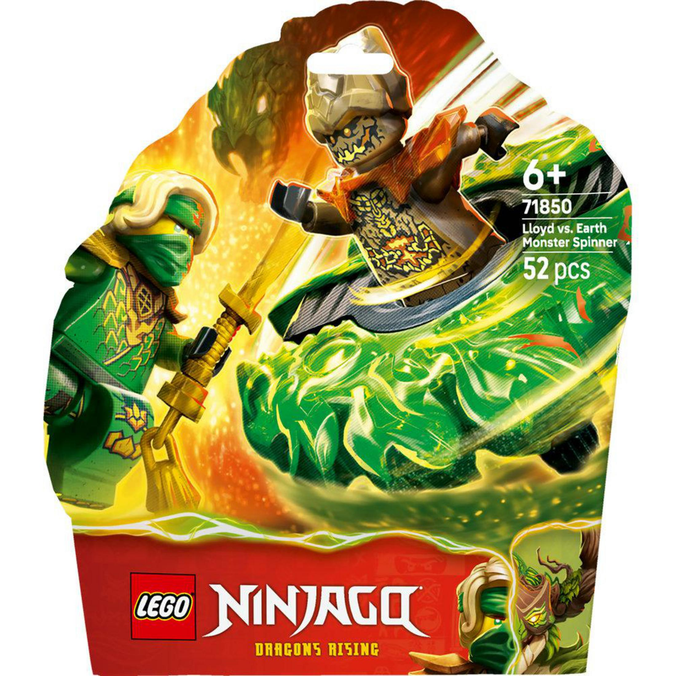 Box art Lego Ninjago: Lloyd vs Spinner Mostro di Terra, 52 pezzi.