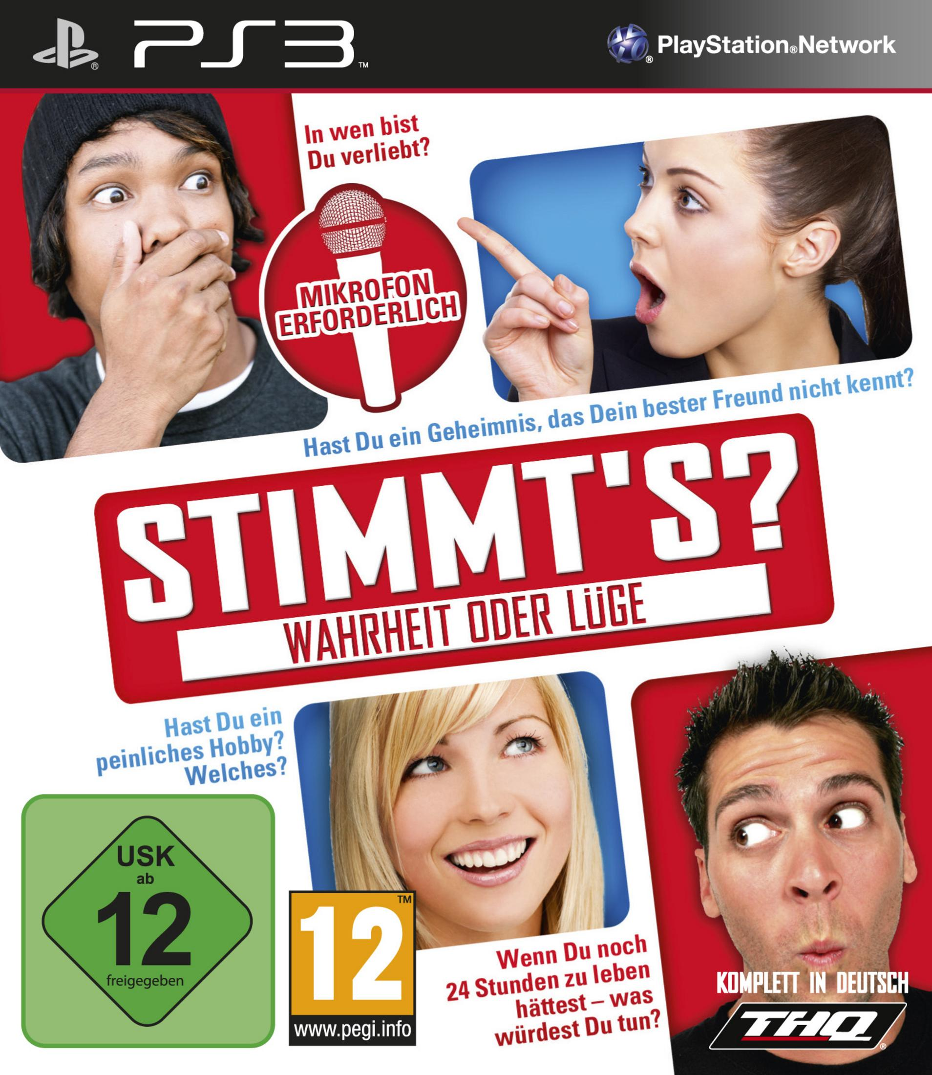 PS3 Spielcover mit überraschten Personen und Mikrofon-Symbol. Mit USK 12.