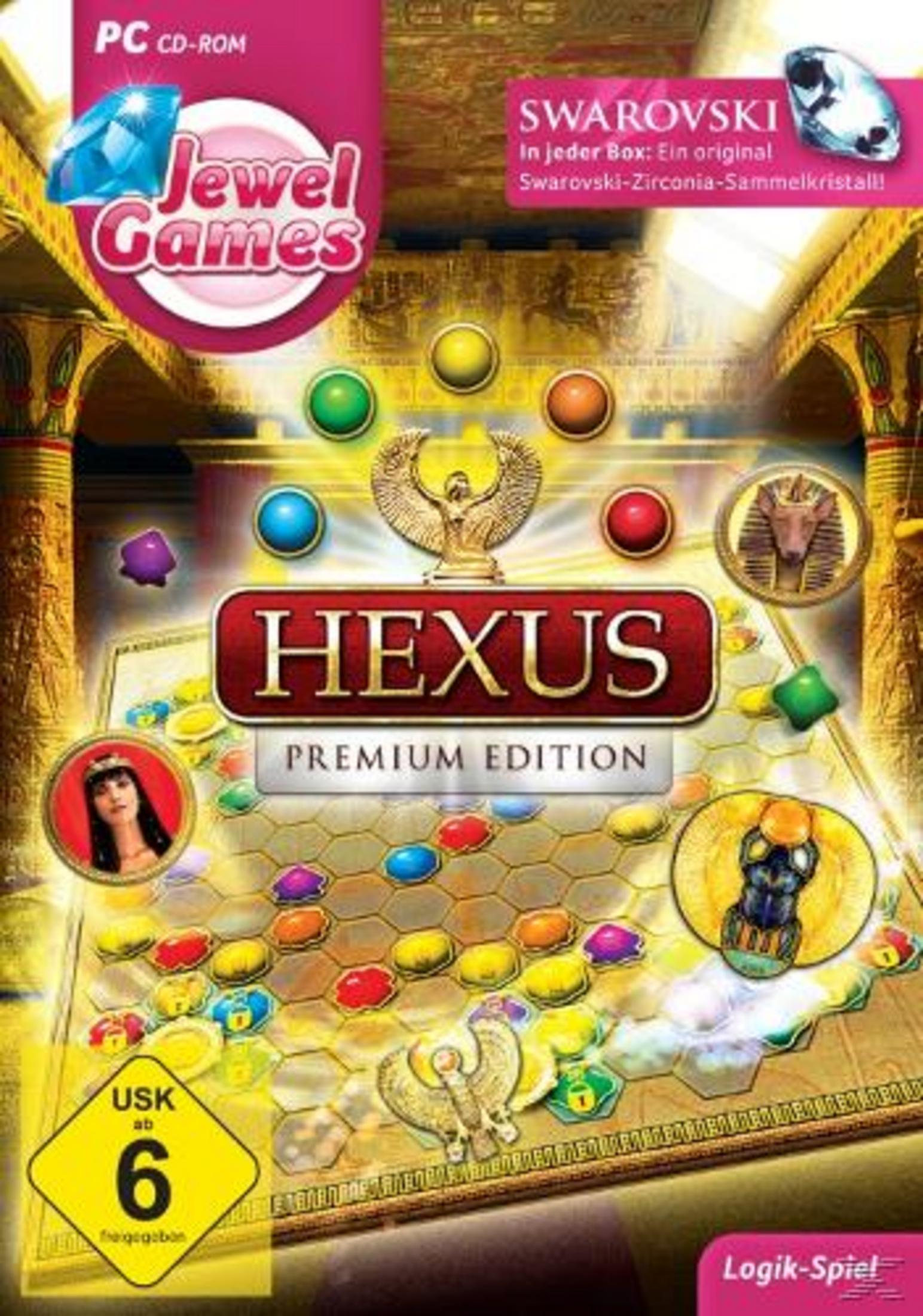 Jewel Games Hexus PC CD-ROM Hülle mit ägyptischem Thema, Edelsteinen und USK 6.