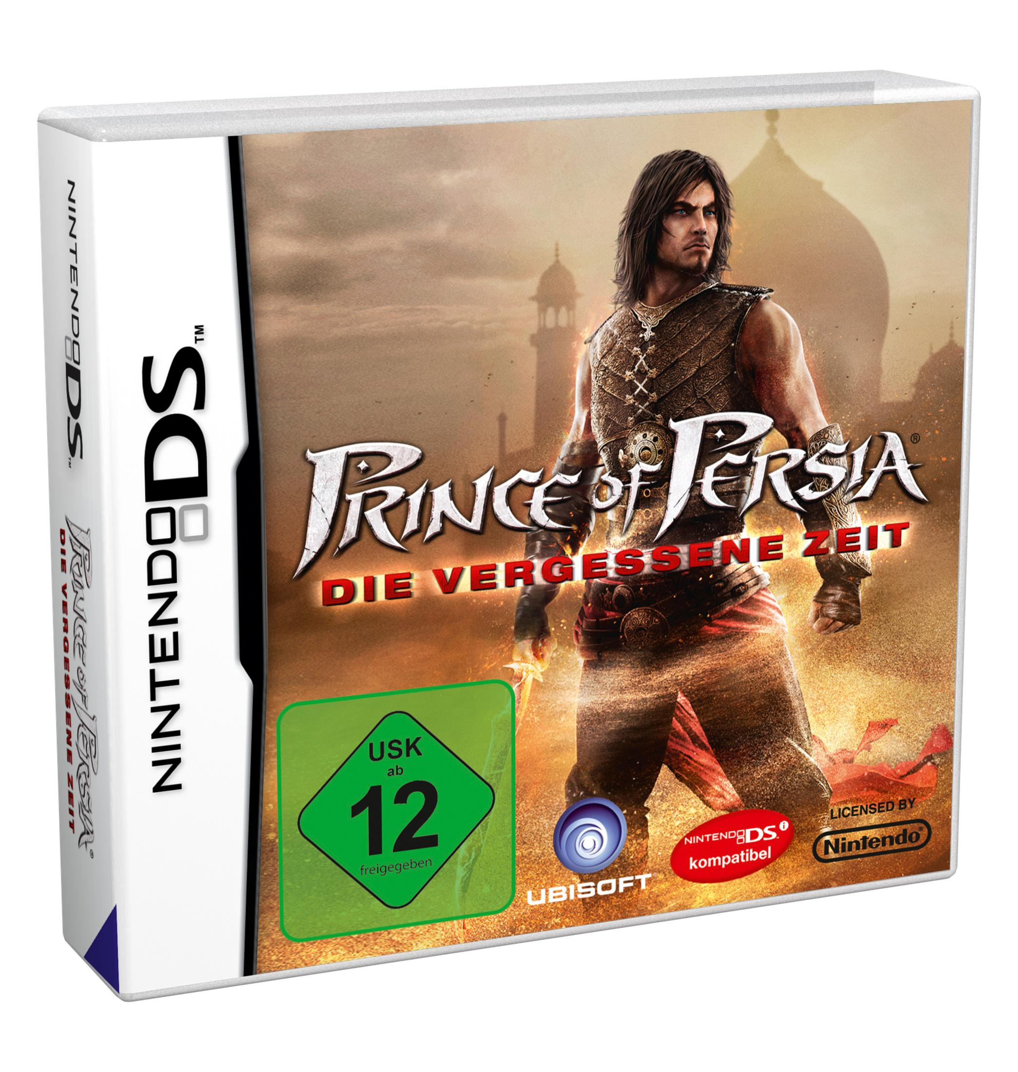 Nintendo DS Spiel "Prince of Persia: Die vergessene Zeit" mit Prinz auf Cover.