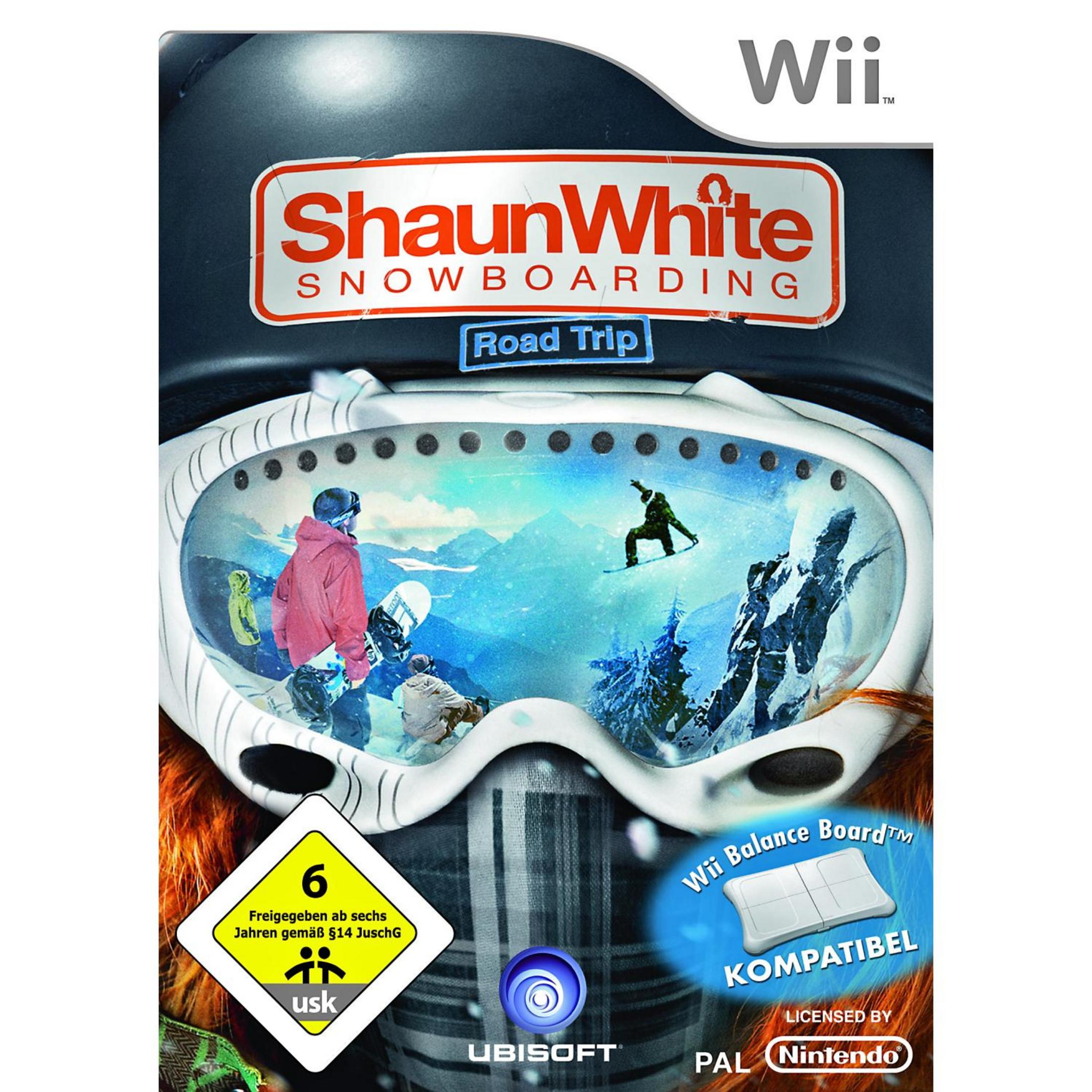 Cover von Shaun White Snowboarding für Wii mit Snowboardern und Bergen
