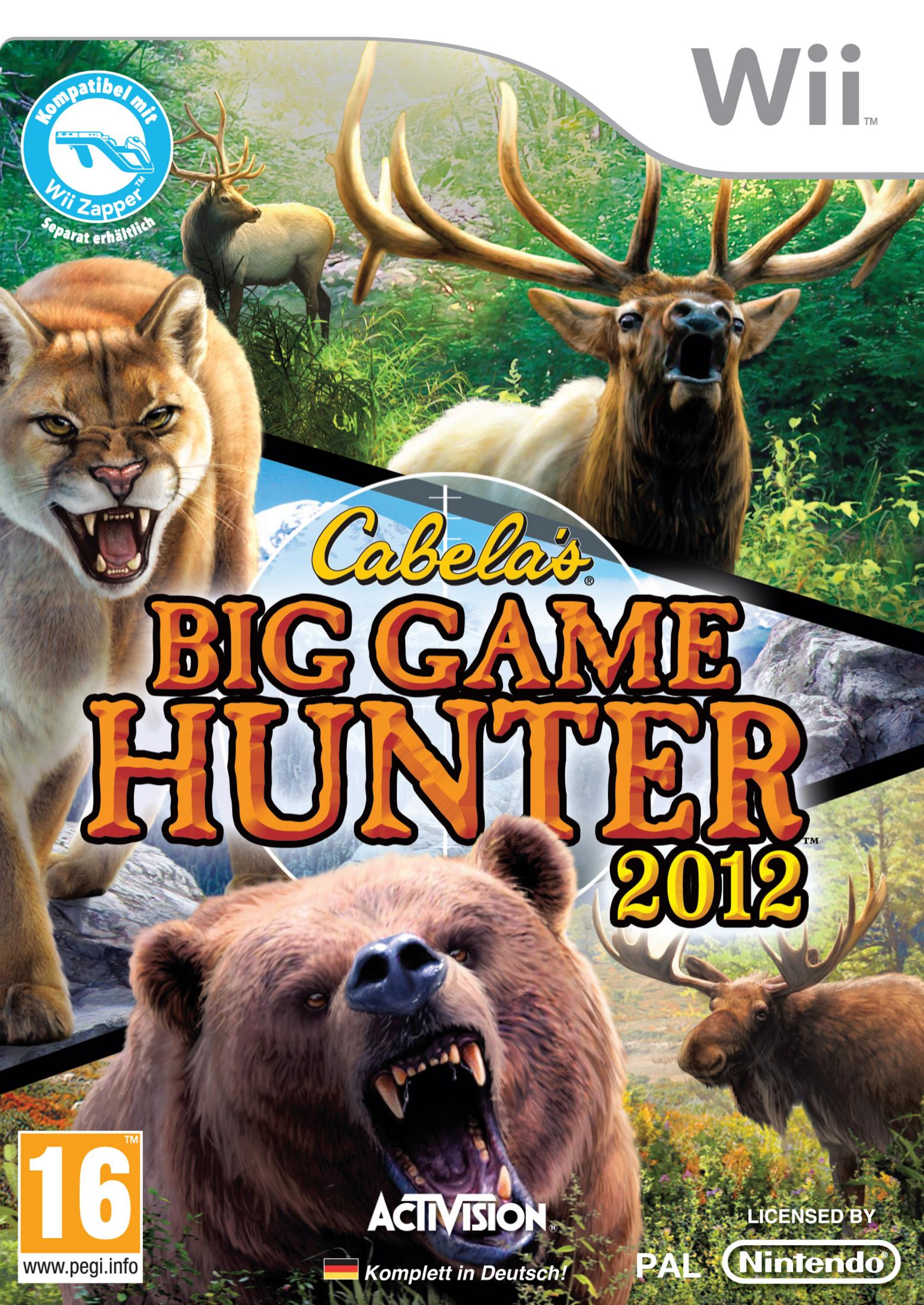 Das Cover zeigt ein Braunbär, Puma und Elche vor einer Waldkulisse.
