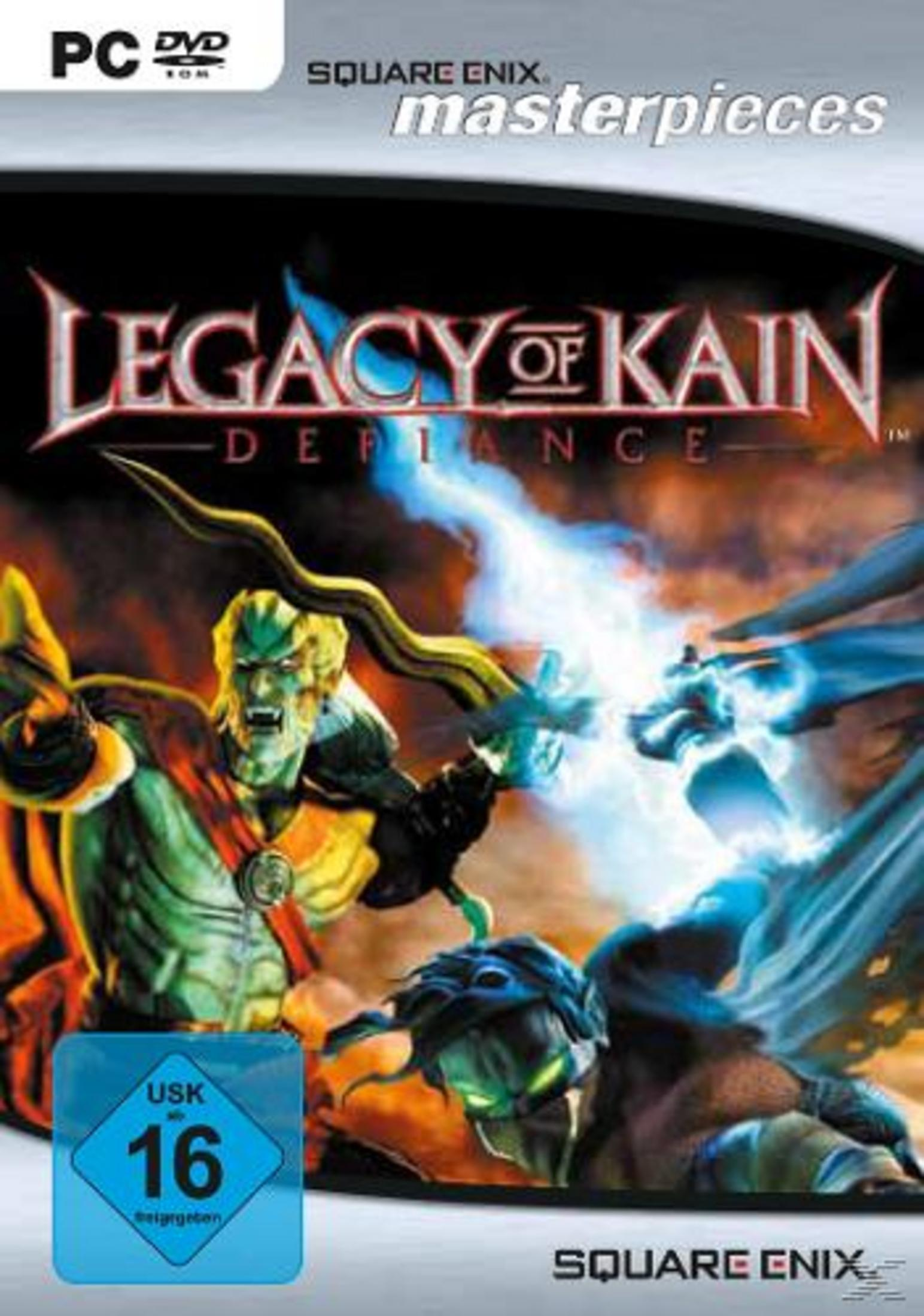 Spielcover von Legacy of Kain: Defiance mit zwei Kriegern, die magische Energie entfesseln.
