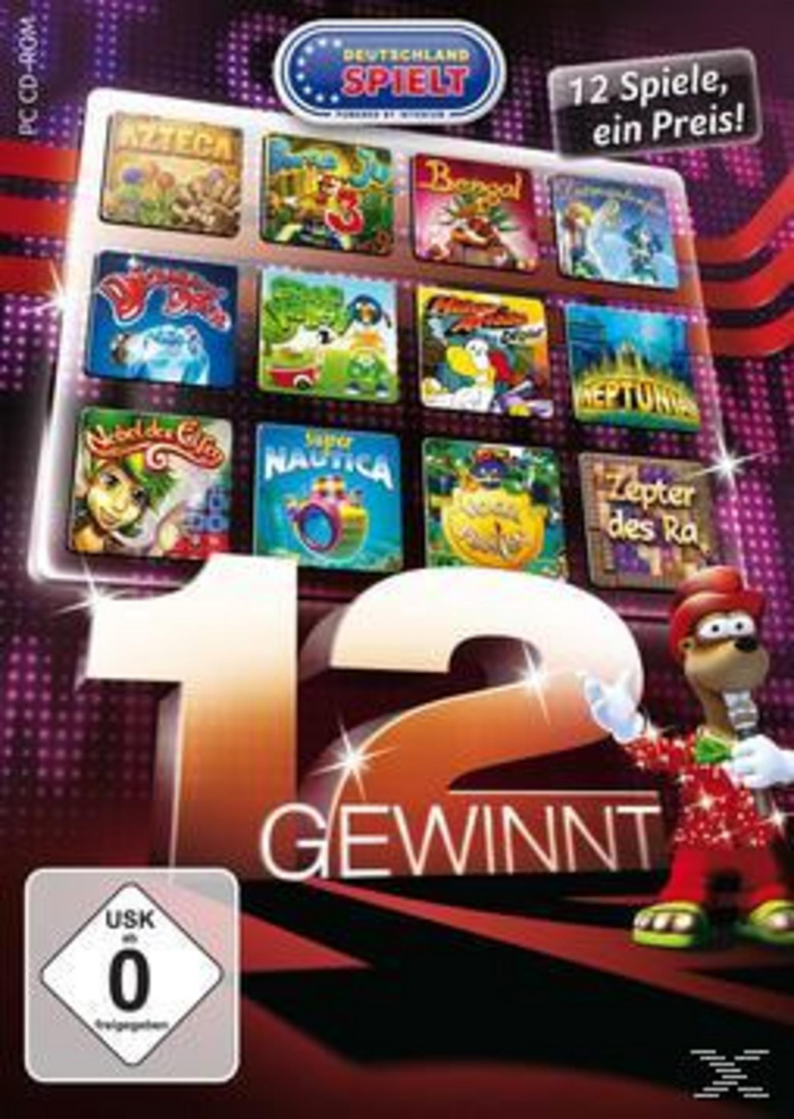 Cover von "Deutschland spielt" mit 12 Spielen und einem Preis.