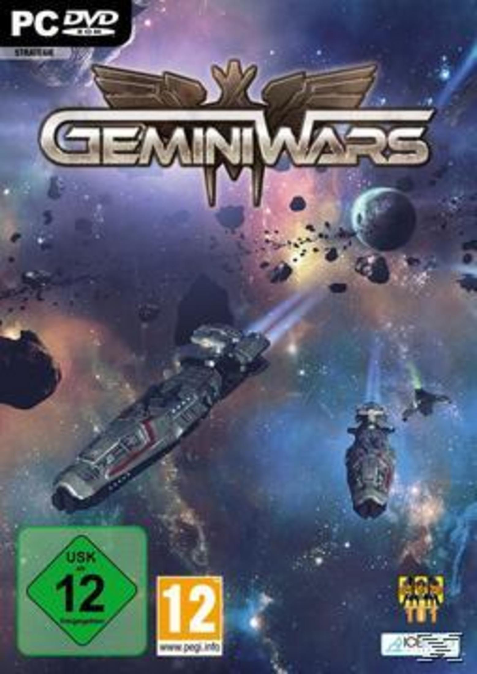Cover von Gemini Wars: PC-Strategiespiel mit Raumschiffen im Weltraum.