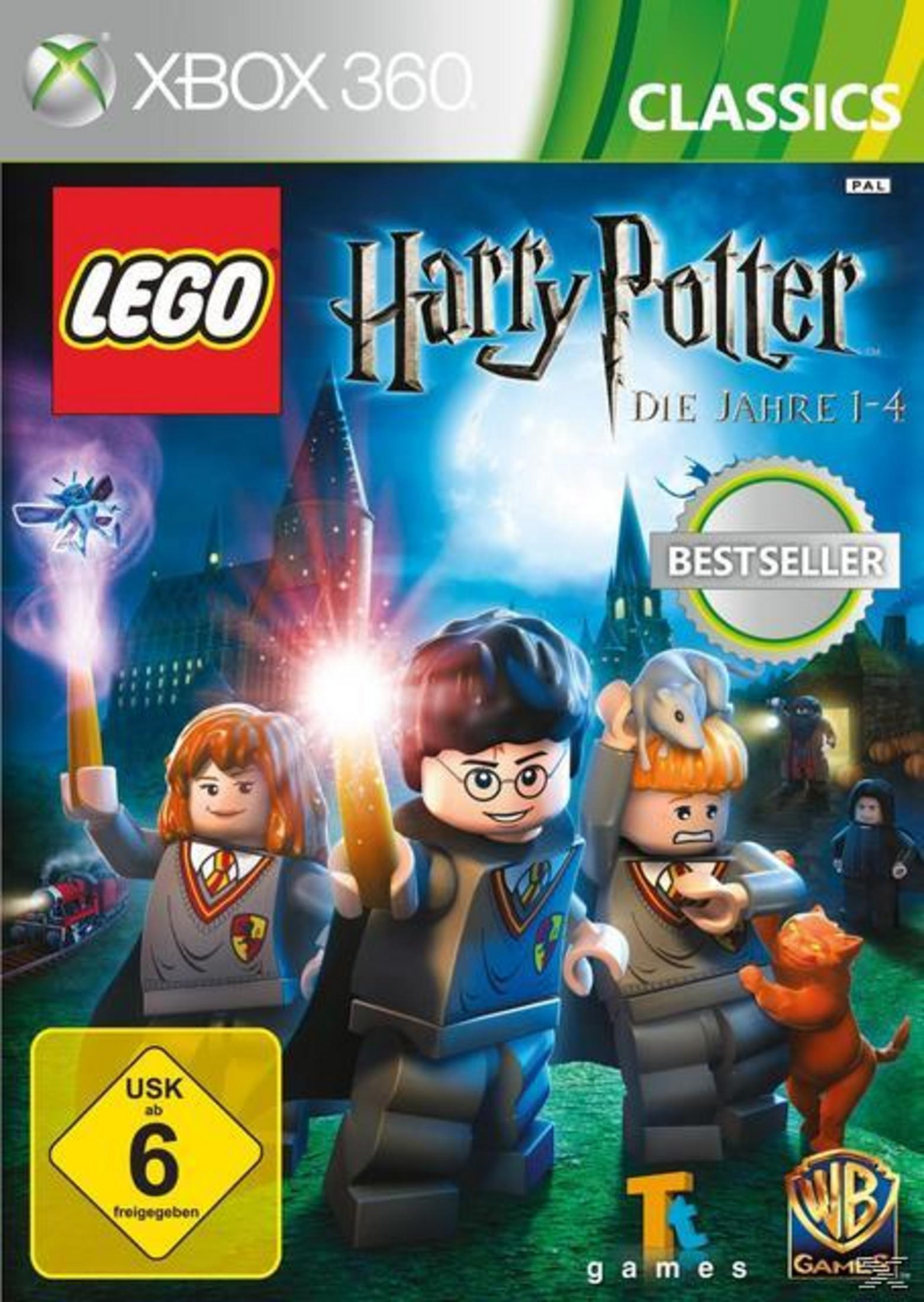 Lego Harry Potter: Die Jahre 1-4 Cover mit Lego-Figuren Harry, Ron und Hermine vor Hogwarts.