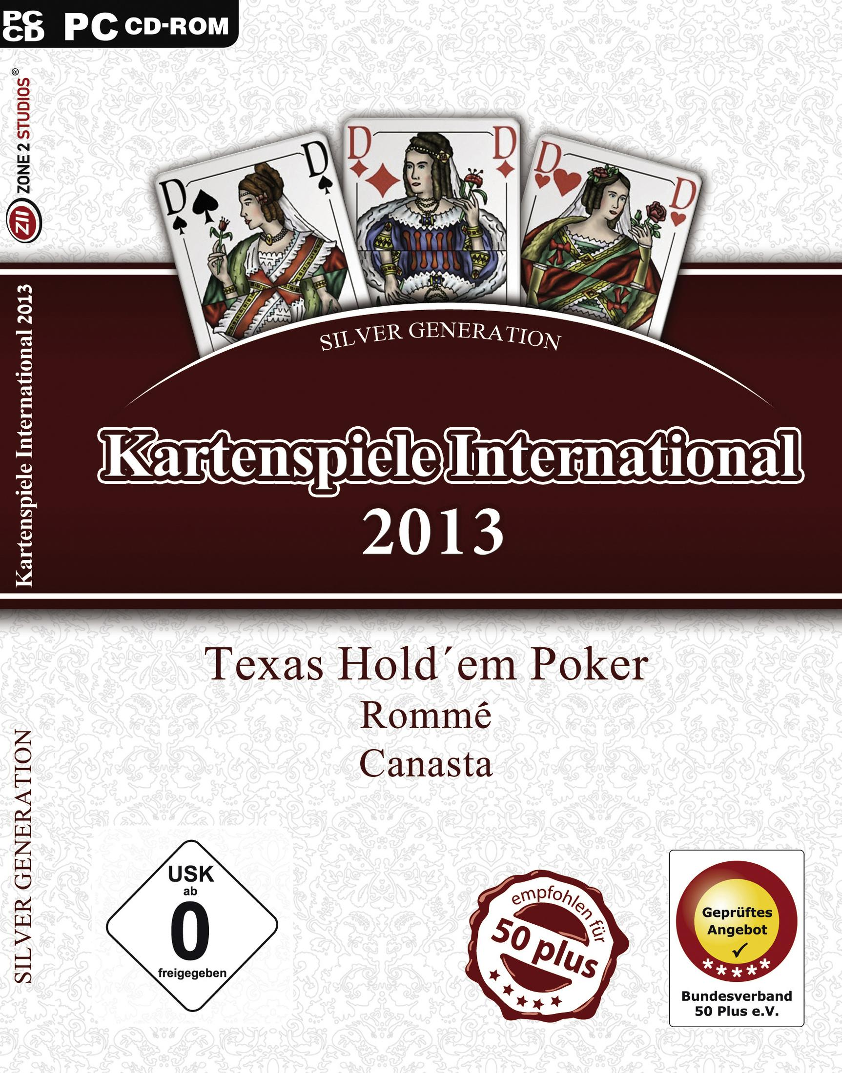 PC-CD-ROM "Kartenspiele International 2013" mit "Texas Hold'em Poker".