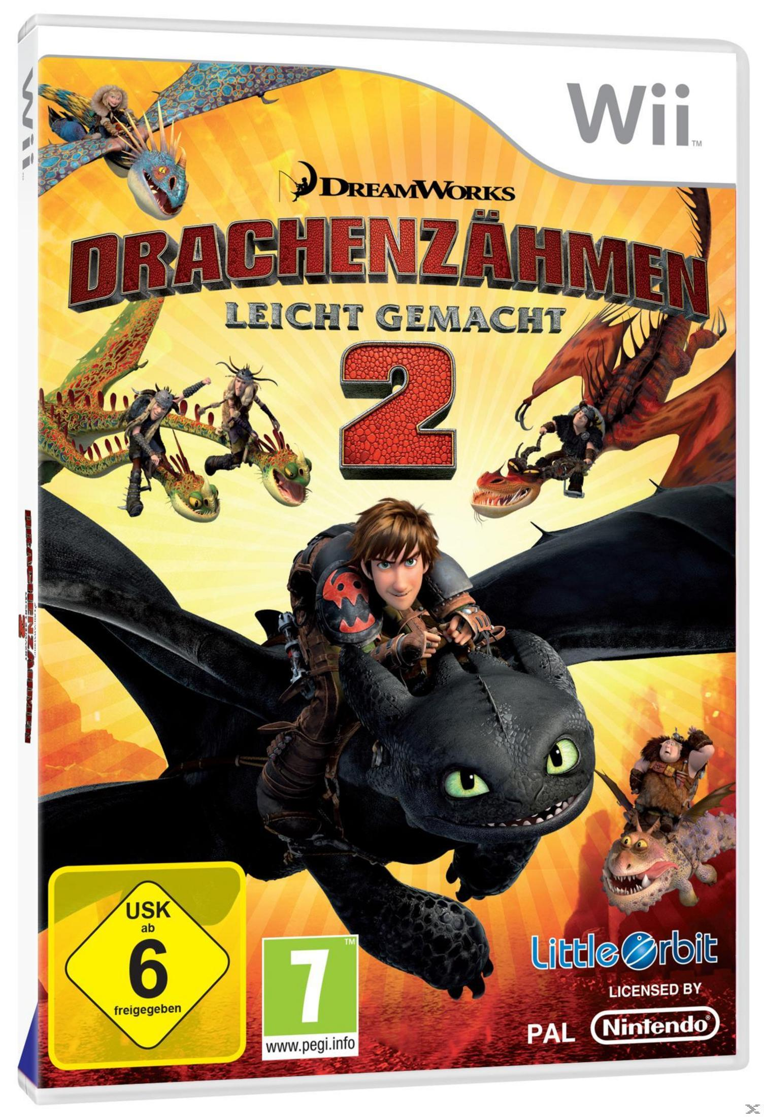 Wii-Spielecover: Hicks reitet Ohnezahn mit anderen Reitern auf Drachen.