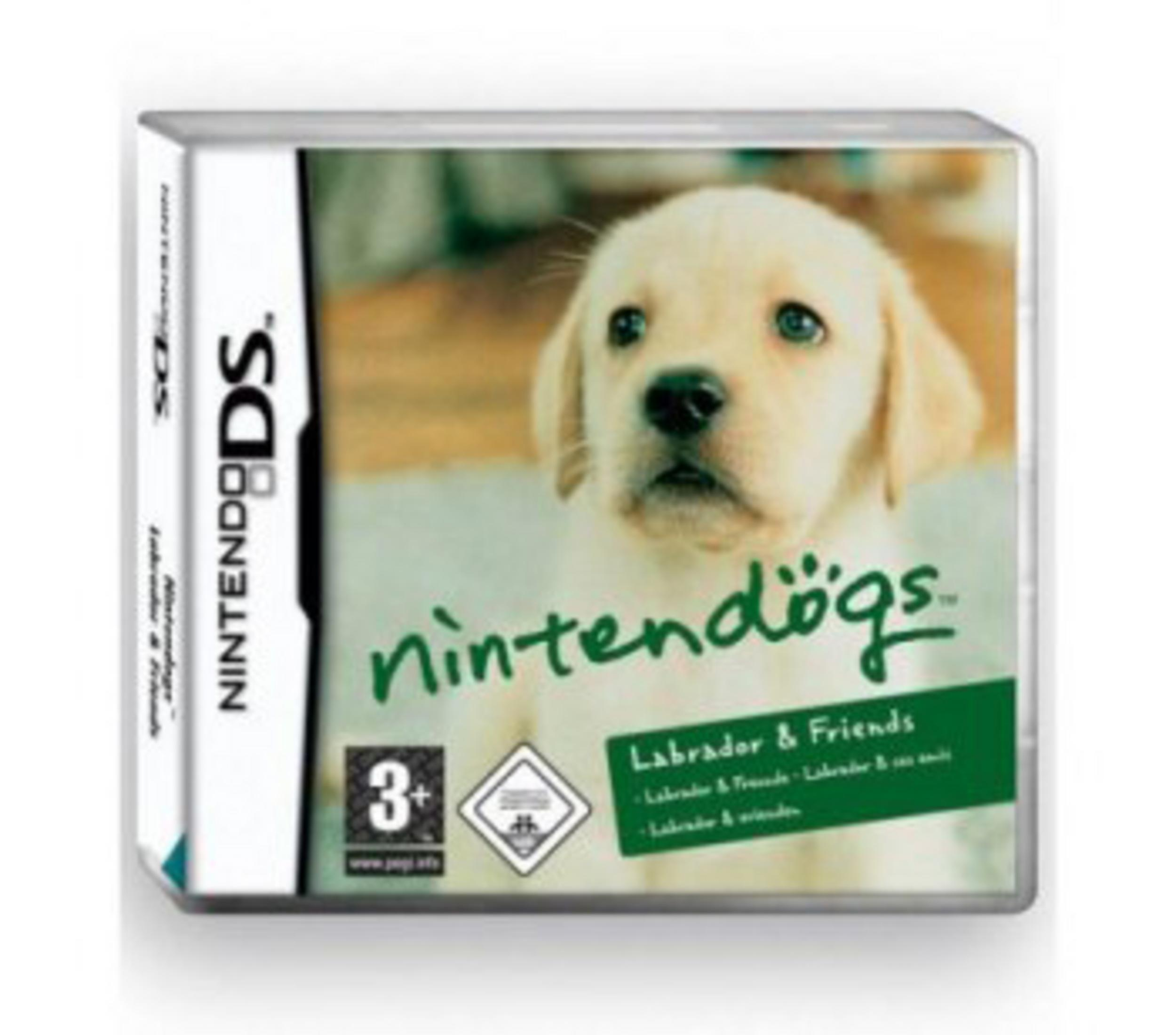 Nintendo DS-Spiel "Nintendogs: Labrador & Friends" mit einem Labrador-Welpen.