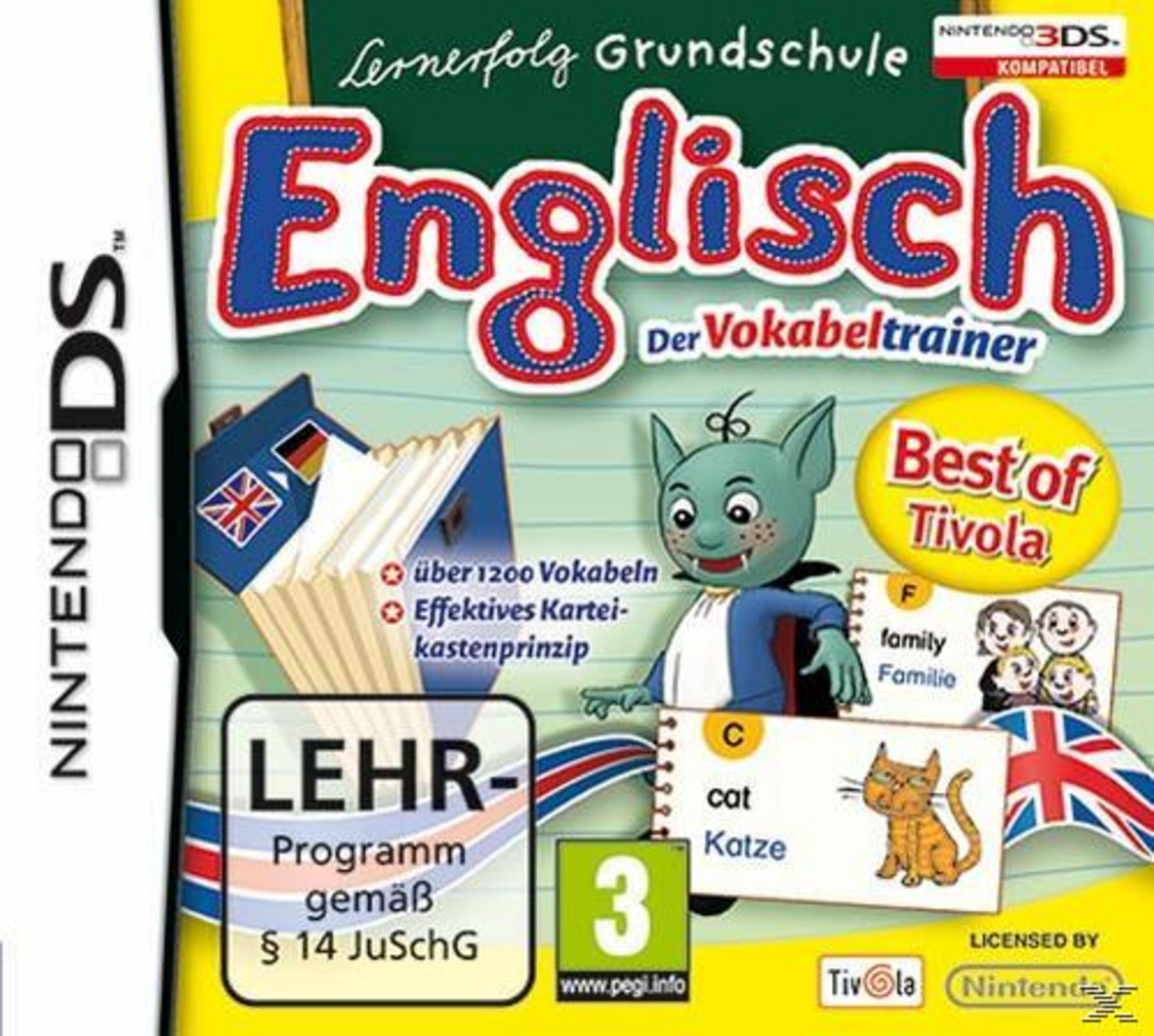 Nintendo DS-Spiel 'Englisch - Der Vokabeltrainer' mit Cartoon-Monster, Vokabelkarten und altersfreigabe 3.