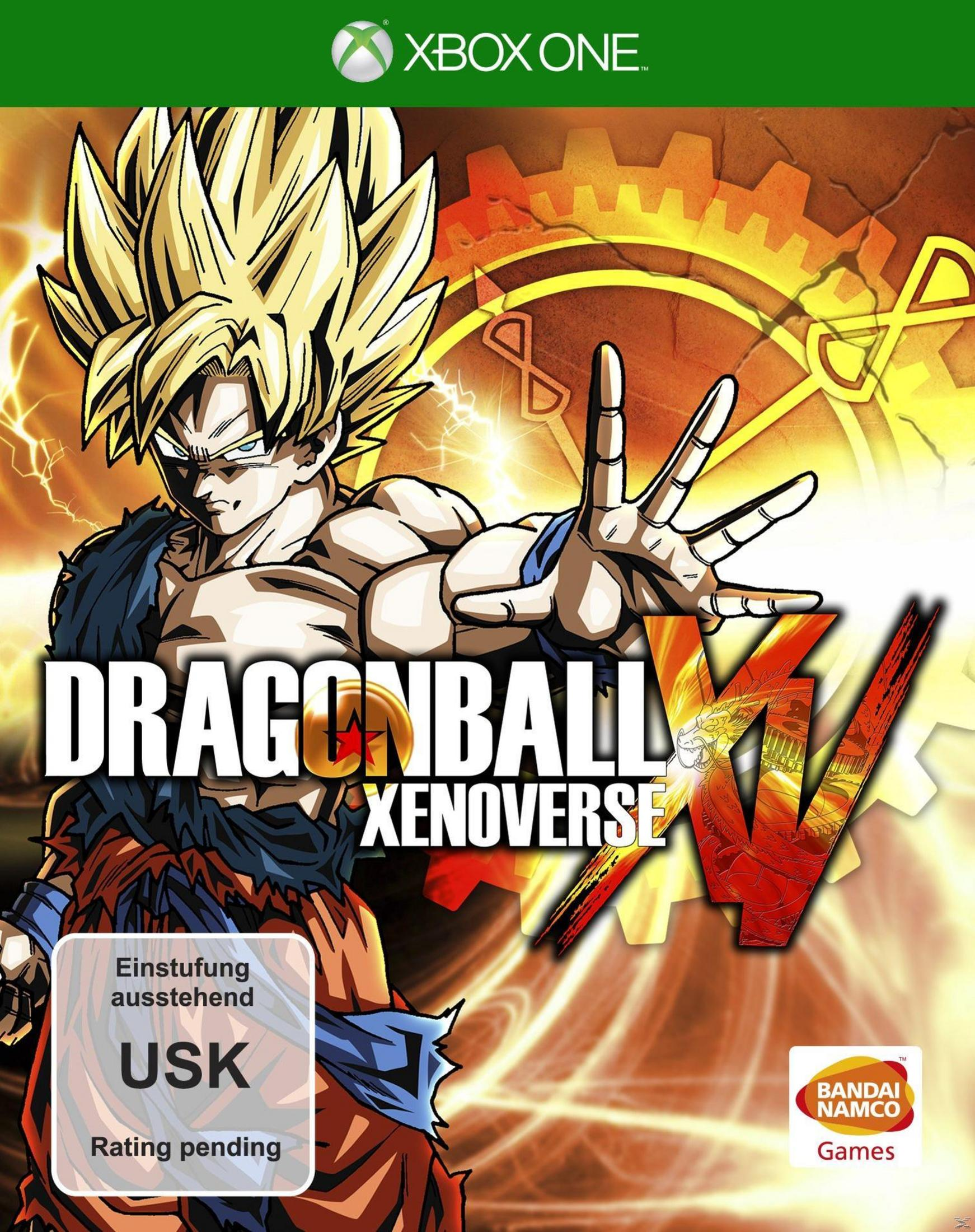 Dragon Ball Xenoverse Xbox One Cover mit Goku. USK Rating pending.