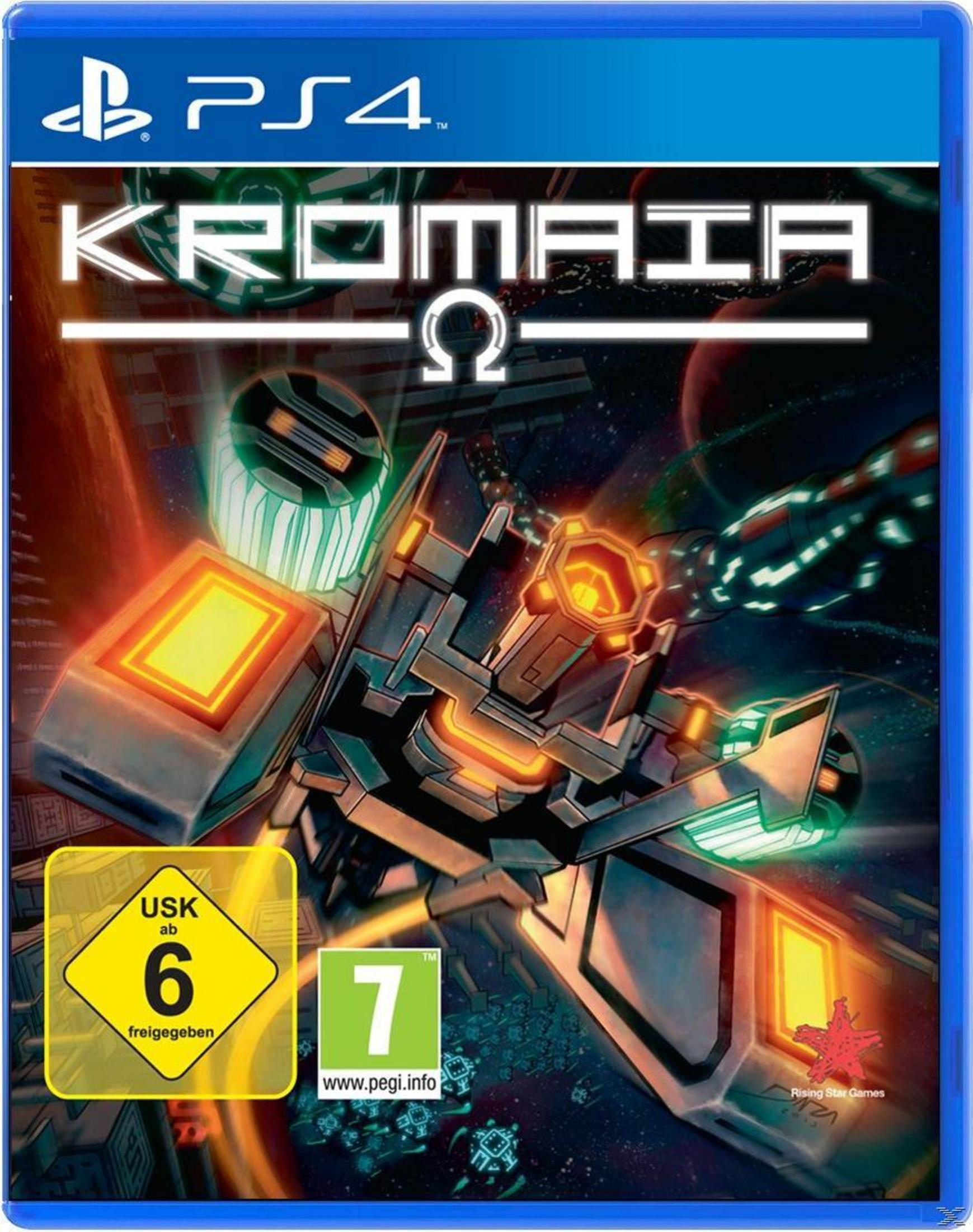 PS4 Spielcover für Kromataia mit Sci-Fi-Roboter und Altersfreigaben.