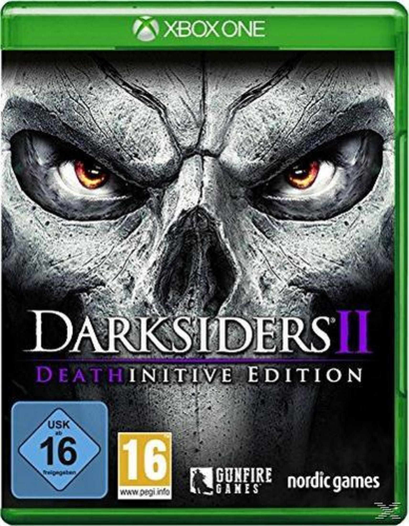 Xbox One Hülle für Darksiders II Deathinitive Edition mit Schädel artwork. USK 16.