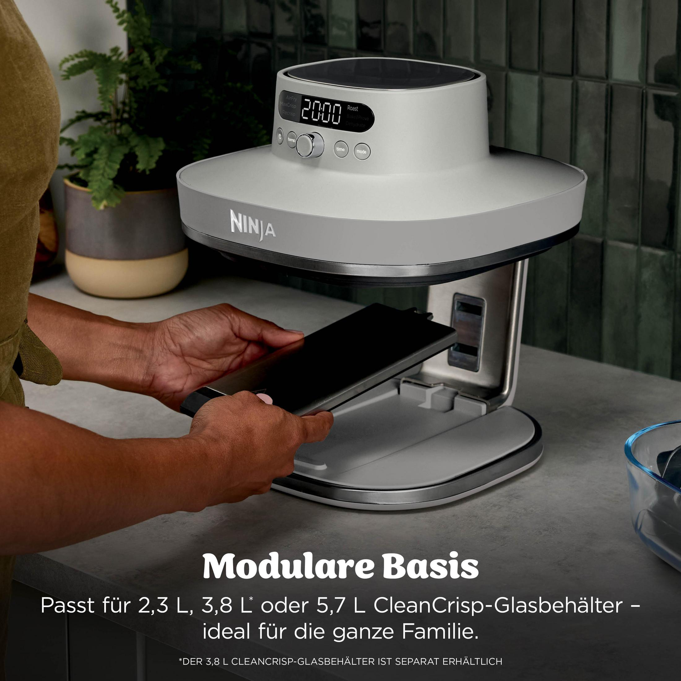 Modulare Basis eines Ninja Kochgeräts mit digitaler Anzeige und Bedienelementen.