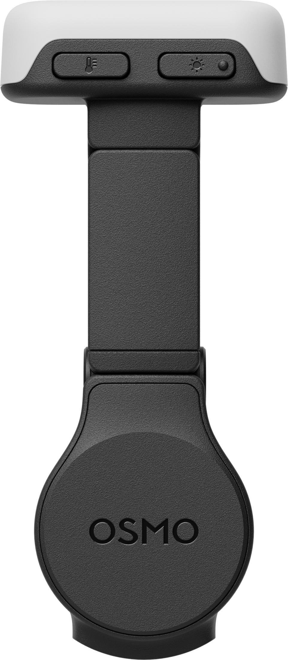 Un mango negro OSMO con parte superior blanca y botones.