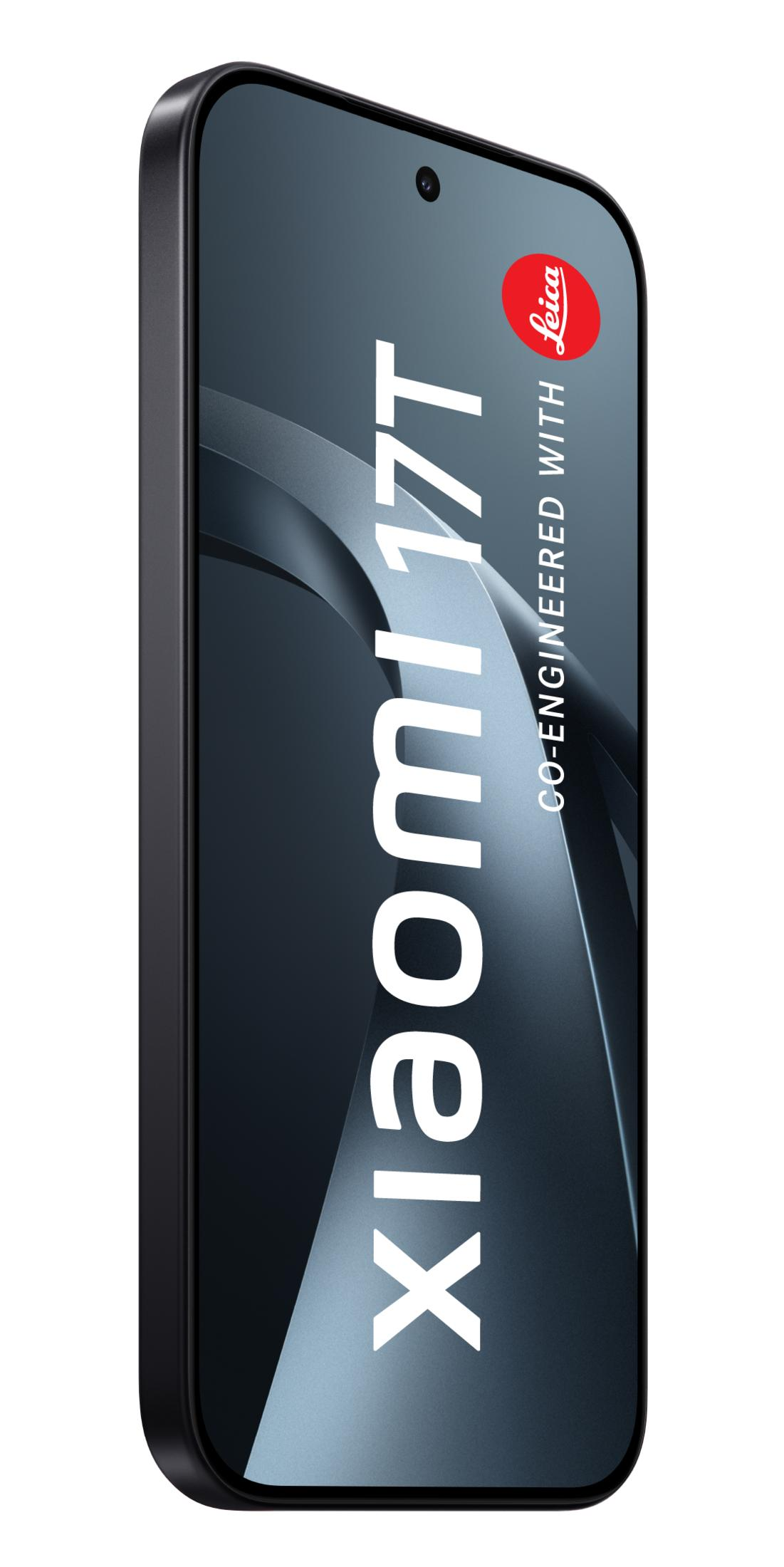 Ein schwarzes Smartphone mit weißem Schriftzug Xiaomi 17T und Leica-Logo.