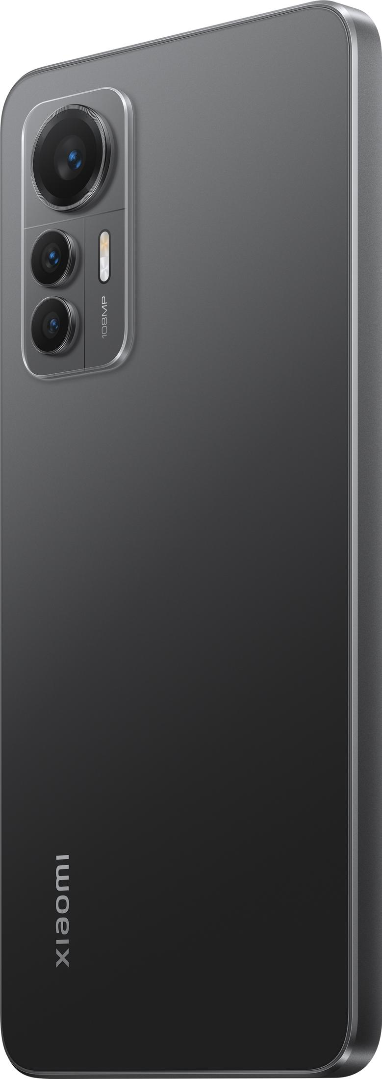 Dunkelgraues Smartphone mit 108MP Kamera und Xiaomi-Logo.