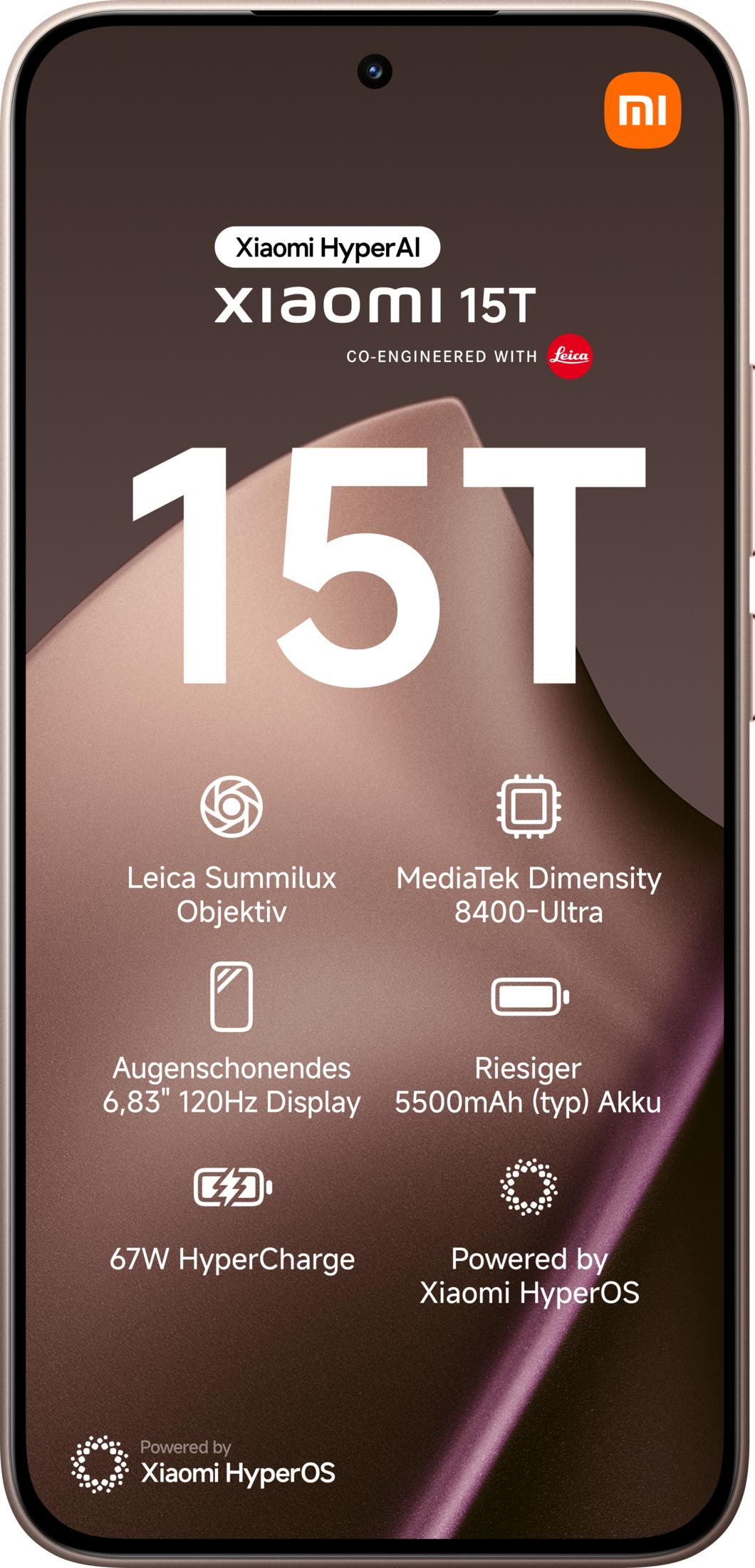 Xiaomi 15T mit Leica Objektiv, 120Hz Display, 5500mAh Akku, 67W HyperCharge.