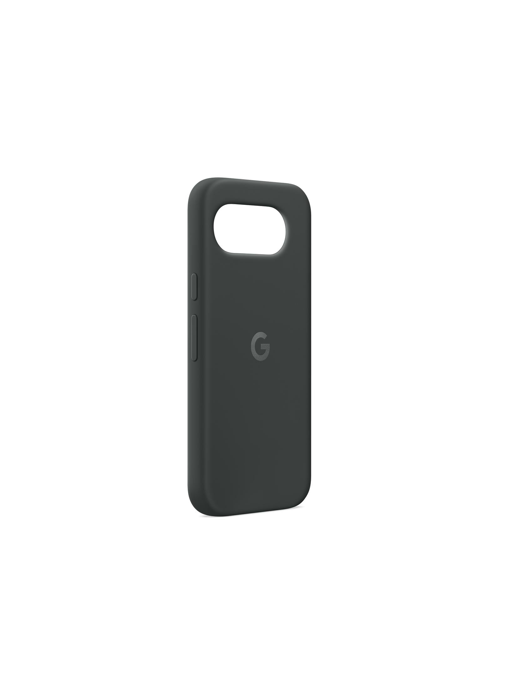Custodia grigia scura con logo Google al centro.