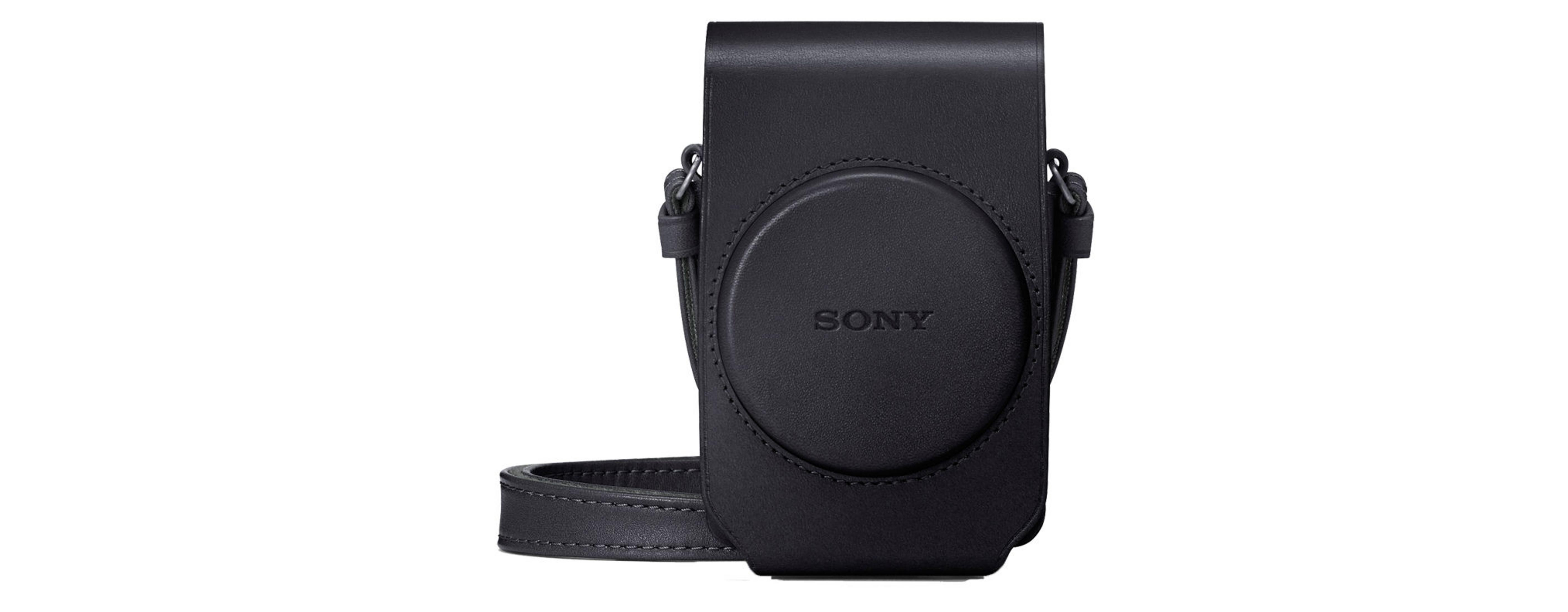 Schwarzetuile für Sony-Kamera mit Riemen