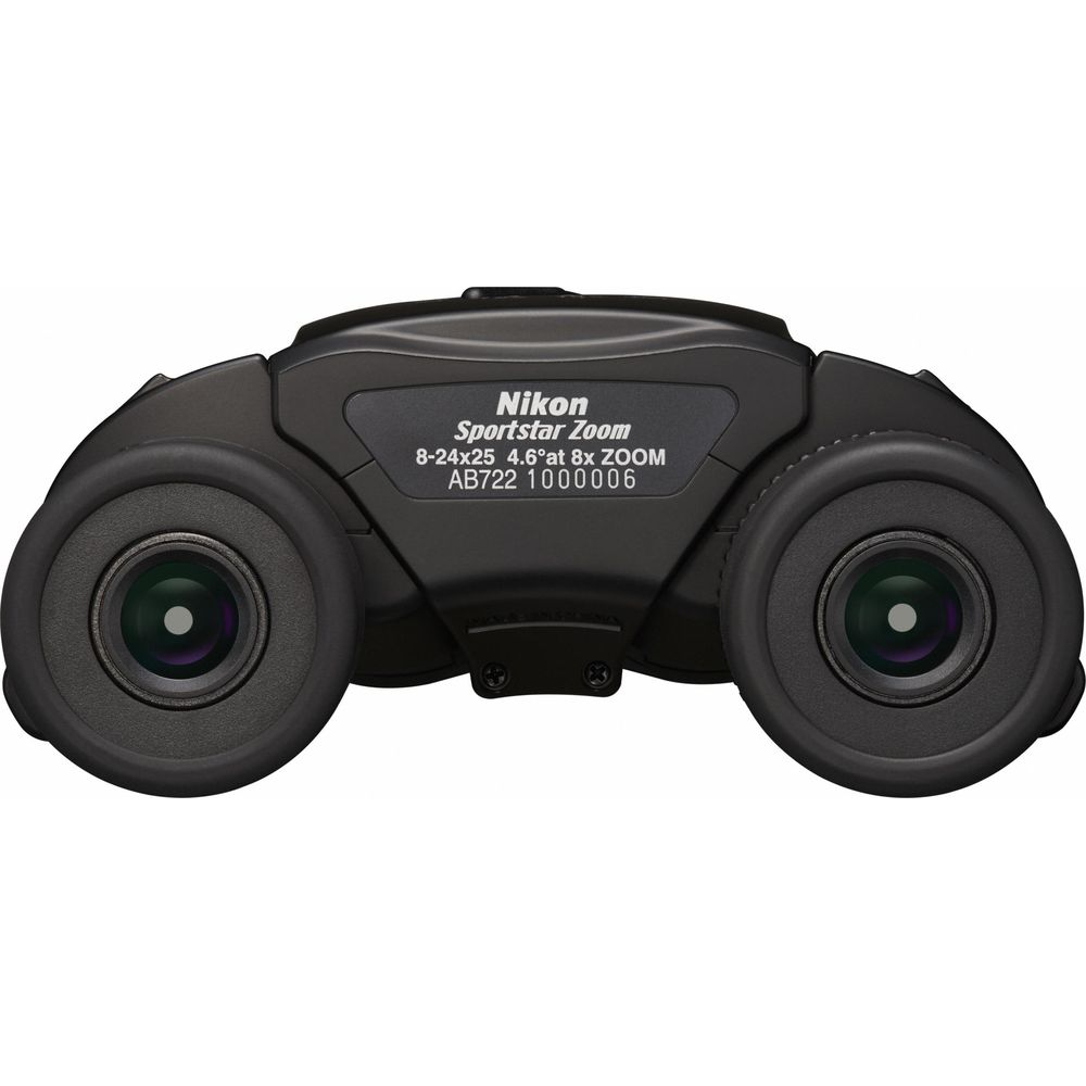 Binocolo Nikon Sportstar Zoom nero con testo: 8-24x25 4,6° a 8x ZOOM AB722 1000006.