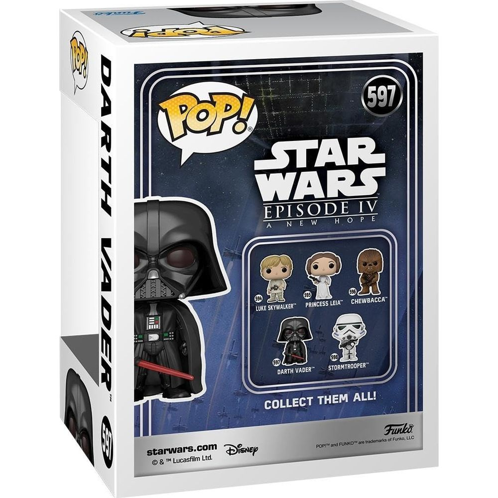 Action figure Funko Pop! Darth Vader Star Wars Episodio IV in scatola.