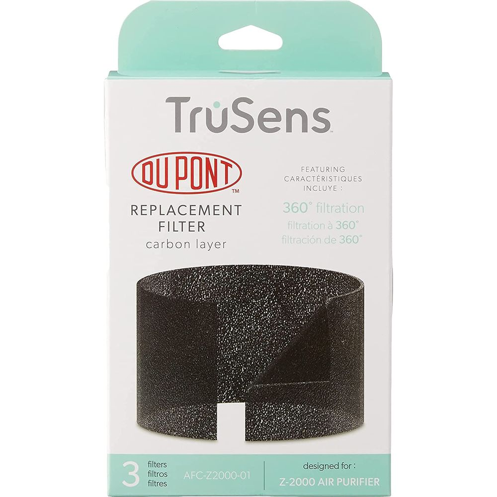 TruSens Ersatzfilter mit DuPont-Kohleschicht, 360-Grad-Filtration, für Z-2000 Luftreiniger.