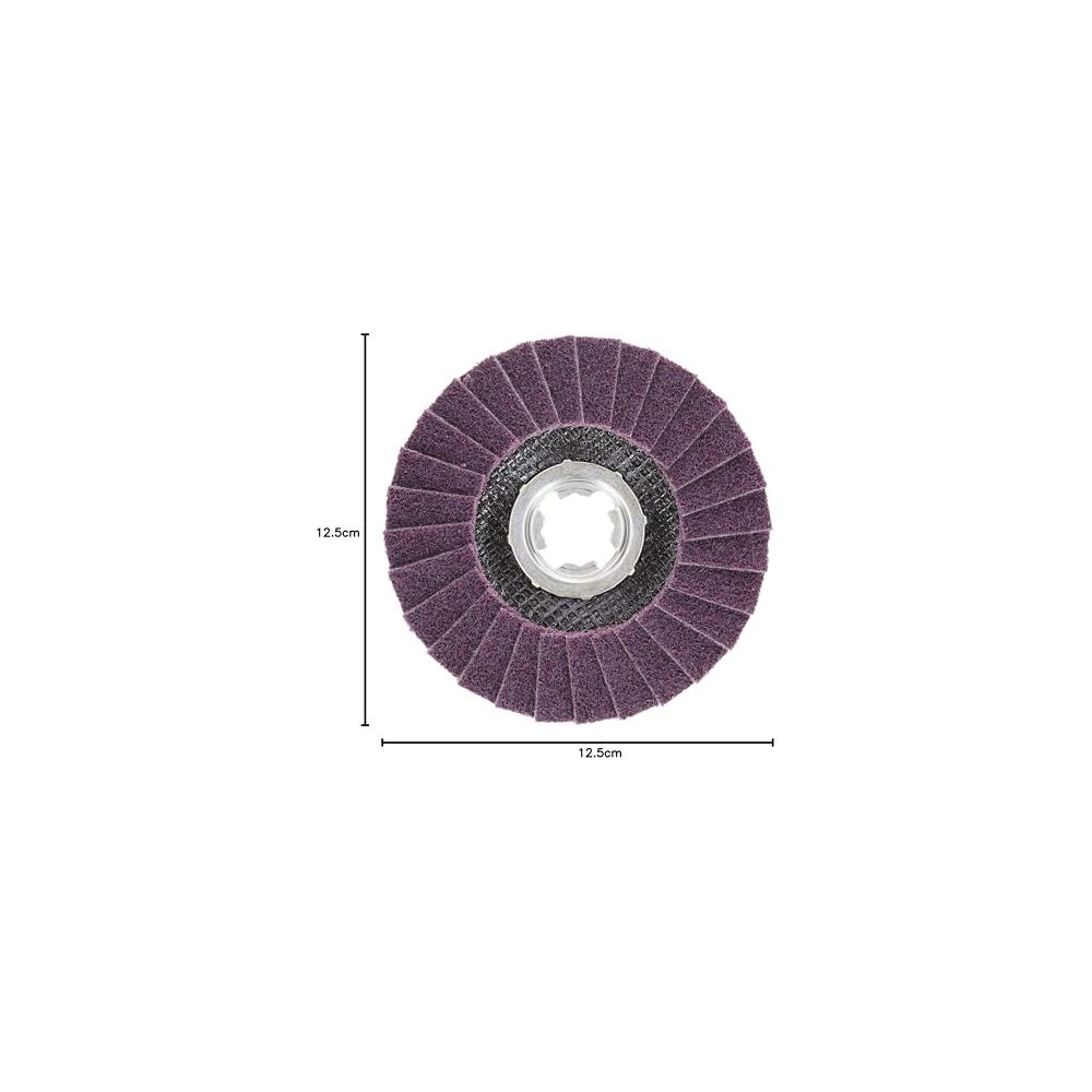 Disco lamellare viola con flangia, diametro 12.5cm.