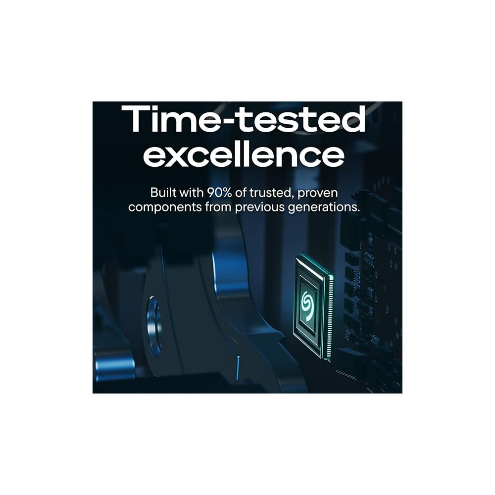Abgebildet sind Computerkomponenten mit dem Text „Time-tested excellence“.