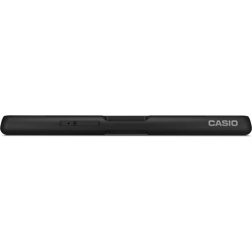 Zwarte Casio keyboard bovenkant met poorten en logo.