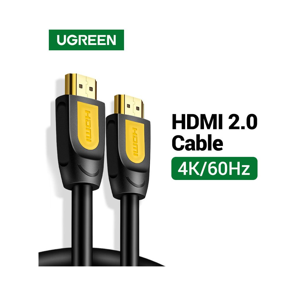 Dwa kable UGREEN HDMI 2.0 ze złotymi złączami, 4K/60Hz.