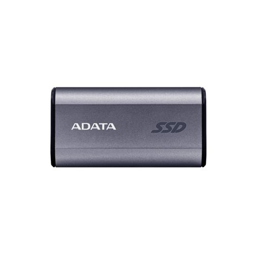Custodia SSD ADATA grigia, su sfondo bianco.