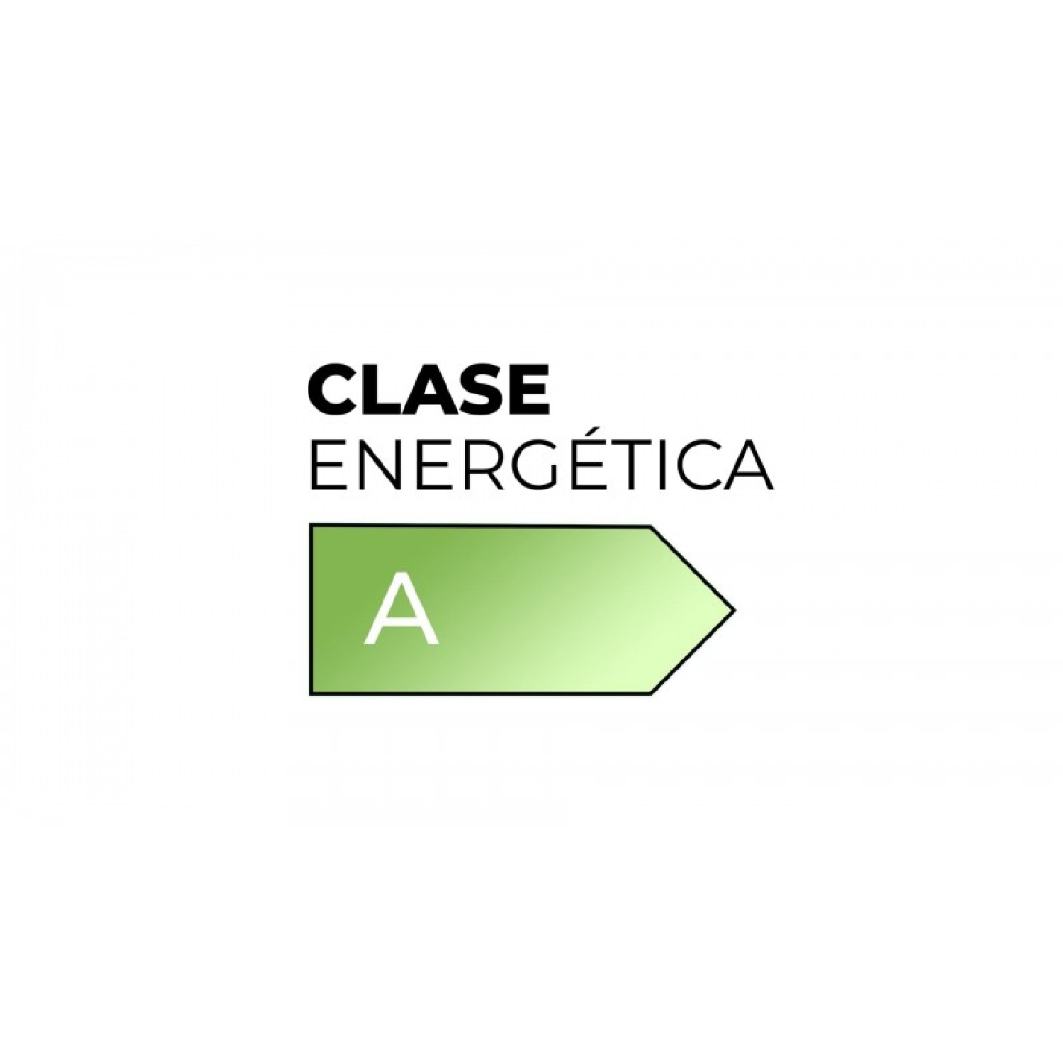 Clase de eficiencia energética A con rombo verde y 'A' blanca.