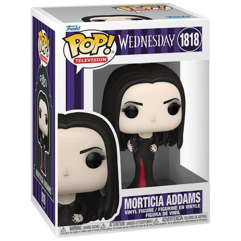 Figurka Funko Pop! Morticia Addams w pudełku, nieodpowiednia dla dzieci poniżej 36 miesięcy.