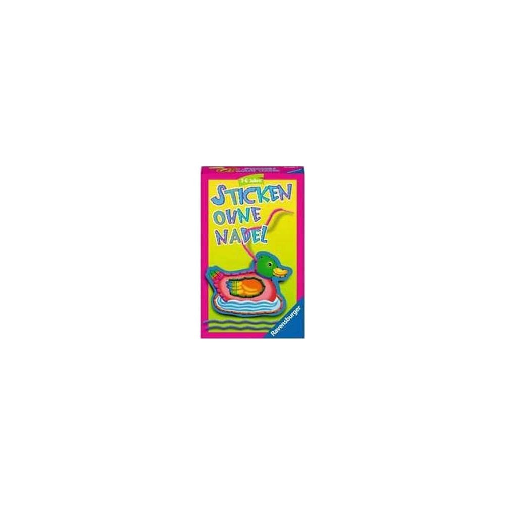 Ravensburger Sticker-Set mit Ente auf Wasser. Text: STICKEN OHNE NADEL.