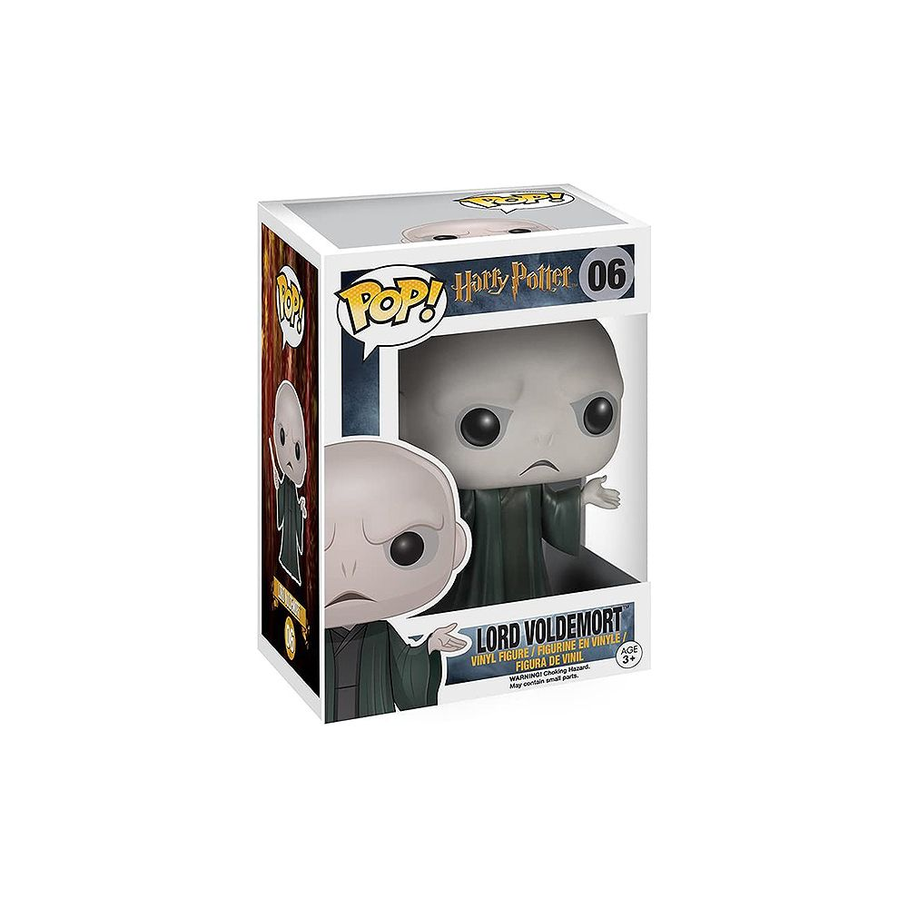 Ein Funko Pop! Vinyl-Figur von Lord Voldemort aus Harry Potter, in einer Box.