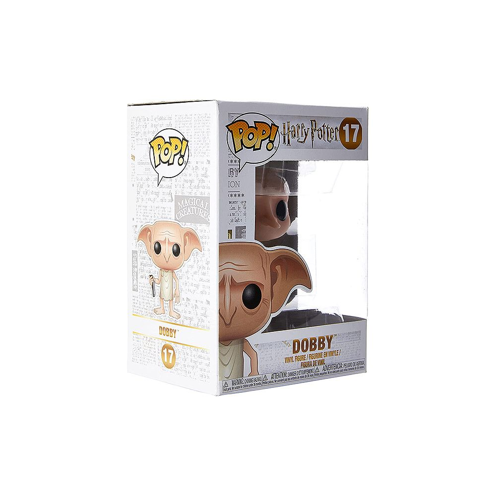 Funko Pop Harry Potter Dobby Vinylfigur in seiner Verpackung.