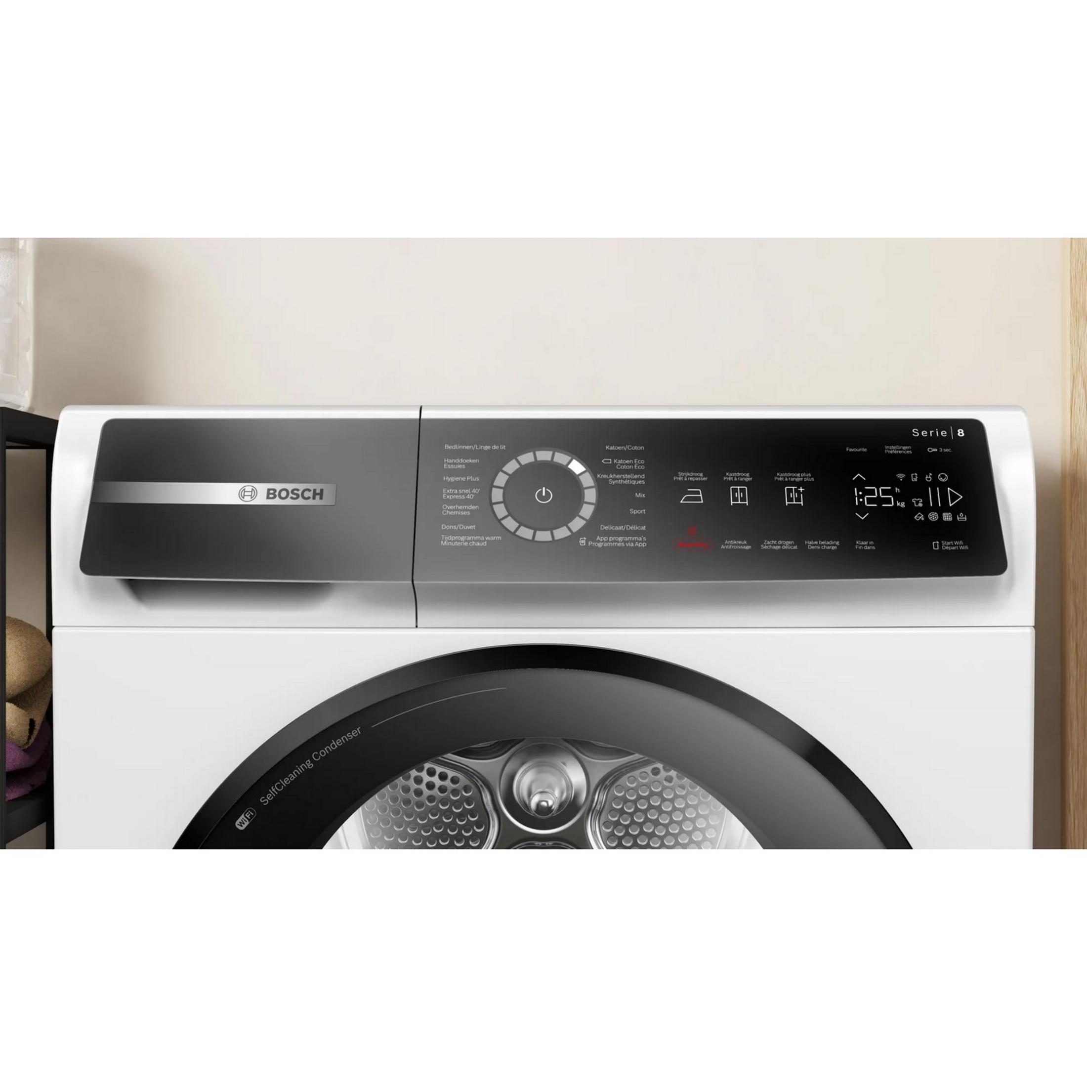 Lavatrice Bosch con pannello touch e vari programmi.
