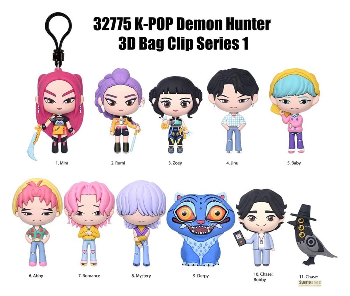 11 figuras 3D K-Pop Cazador de Demonios: Mira, Rumi, Zoey, Jinu, Baby, Abby, Romance, Mystery, Derpy, Bobby y SussieRidge.