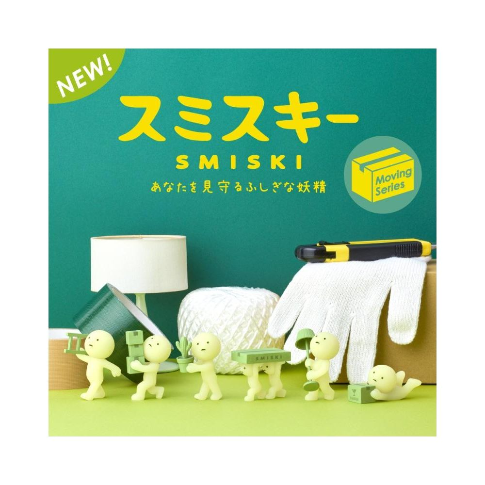 Neu! Smiski Moving Series Figuren mit Umzugsmaterialien.