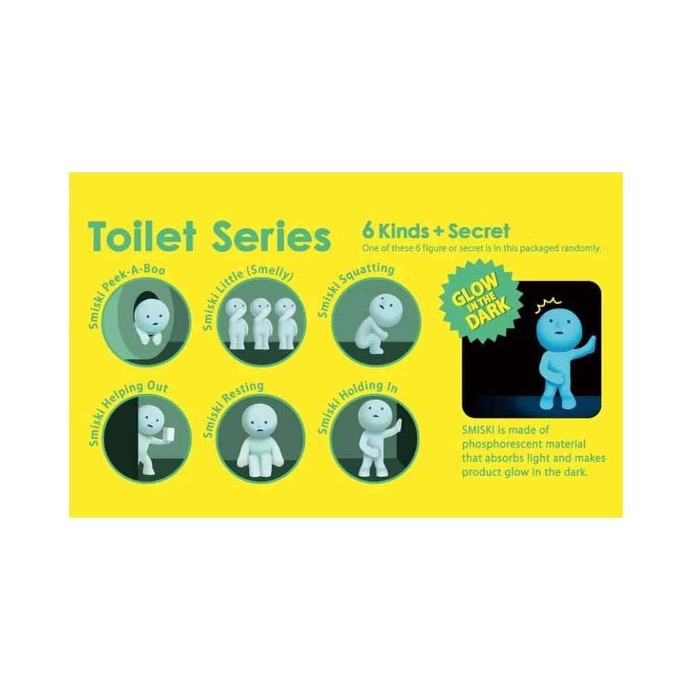 Smiski Toiletten-Serie: Peek-A-Boo, Little (Smelly), Squatting, Helping Out, Resting, Holding In.