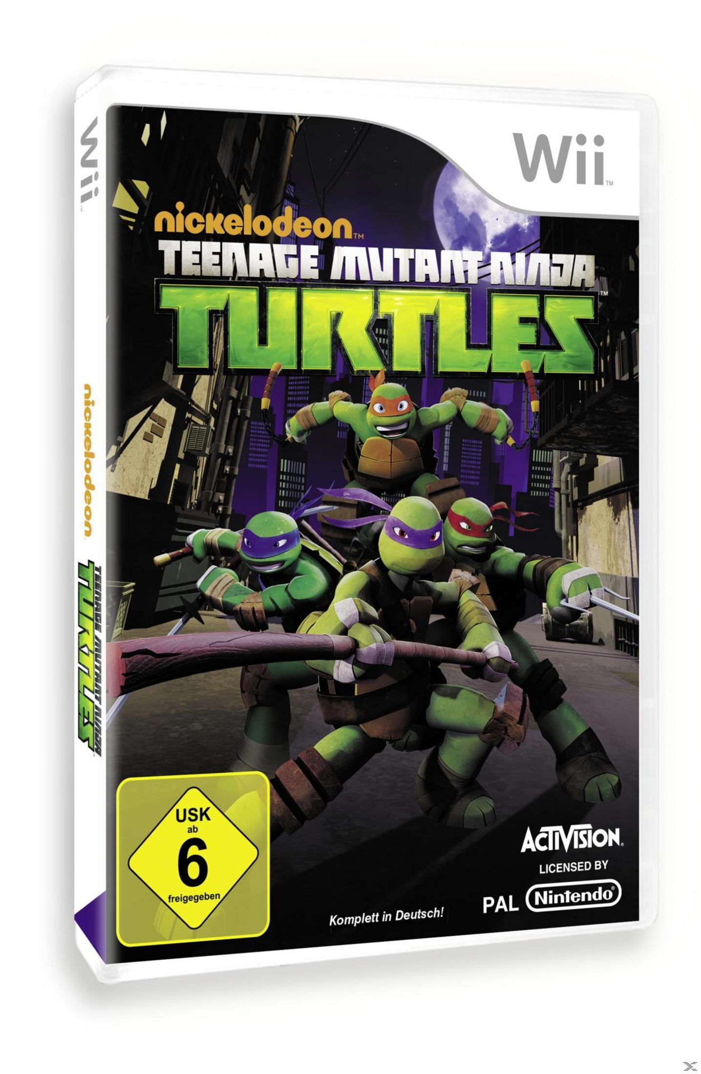 Cover von Teenage Mutant Ninja Turtles für Wii mit den vier Schildkröten
