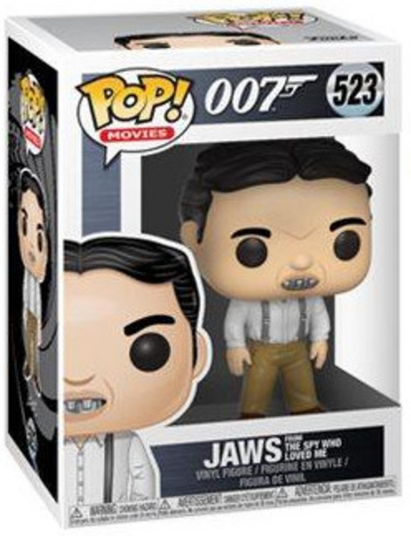 Funko Pop 523 Jaws Figur in der "The Spy Who Loved Me" Box.