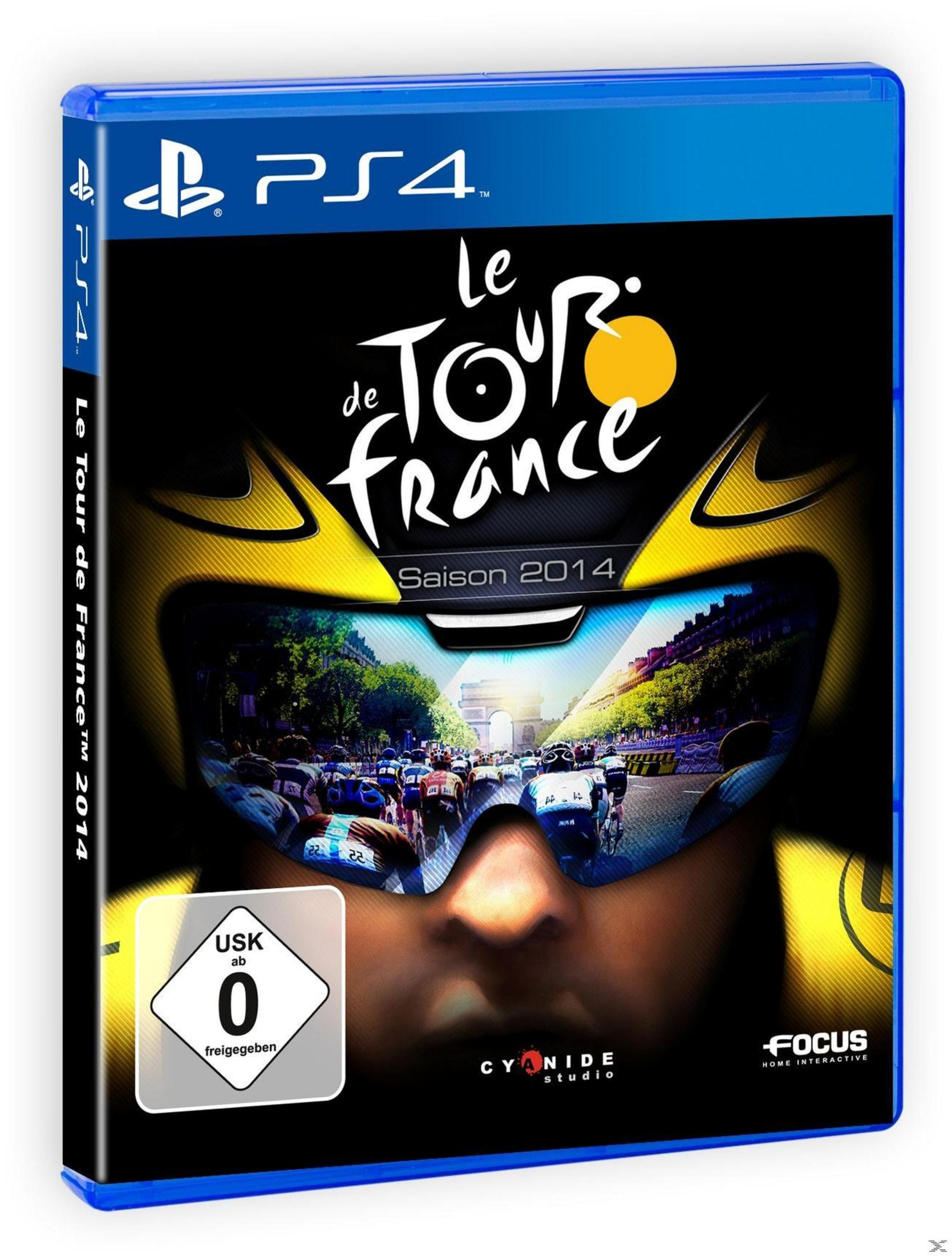 PS4 Spiel "Le Tour de France 2014" mit Radfahrern vor dem Arc de Triomphe.