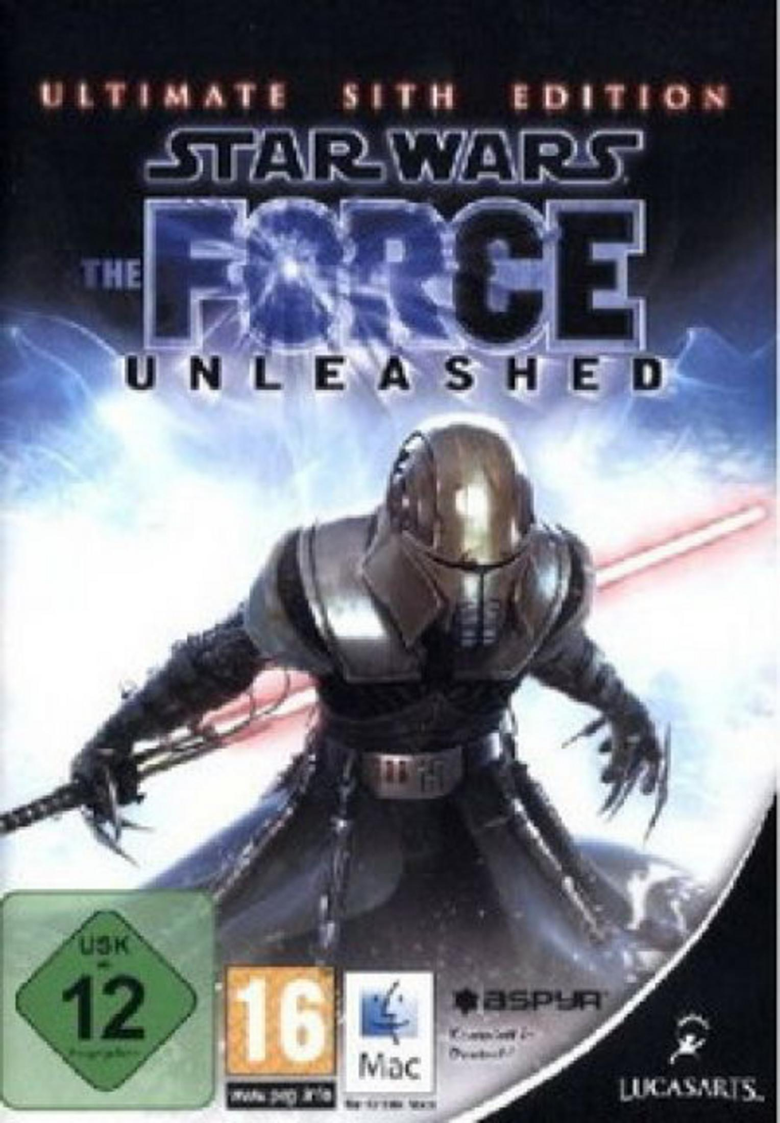 Ein Sith-Krieger mit einem roten Lichtschwert, "Star Wars: The Force Unleashed".